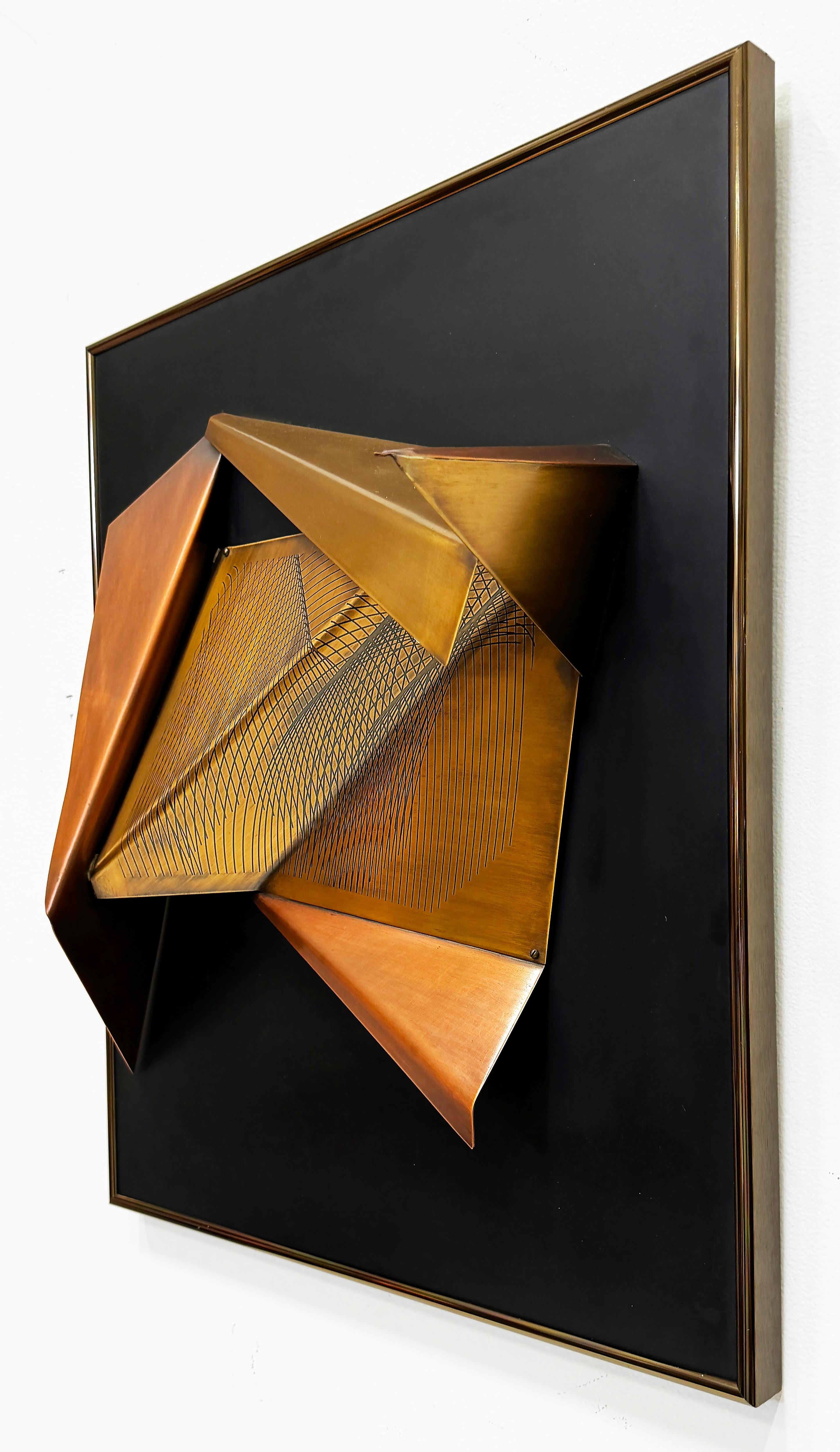 Ron Hinton 1994 3d Metal Wall Sculpture 