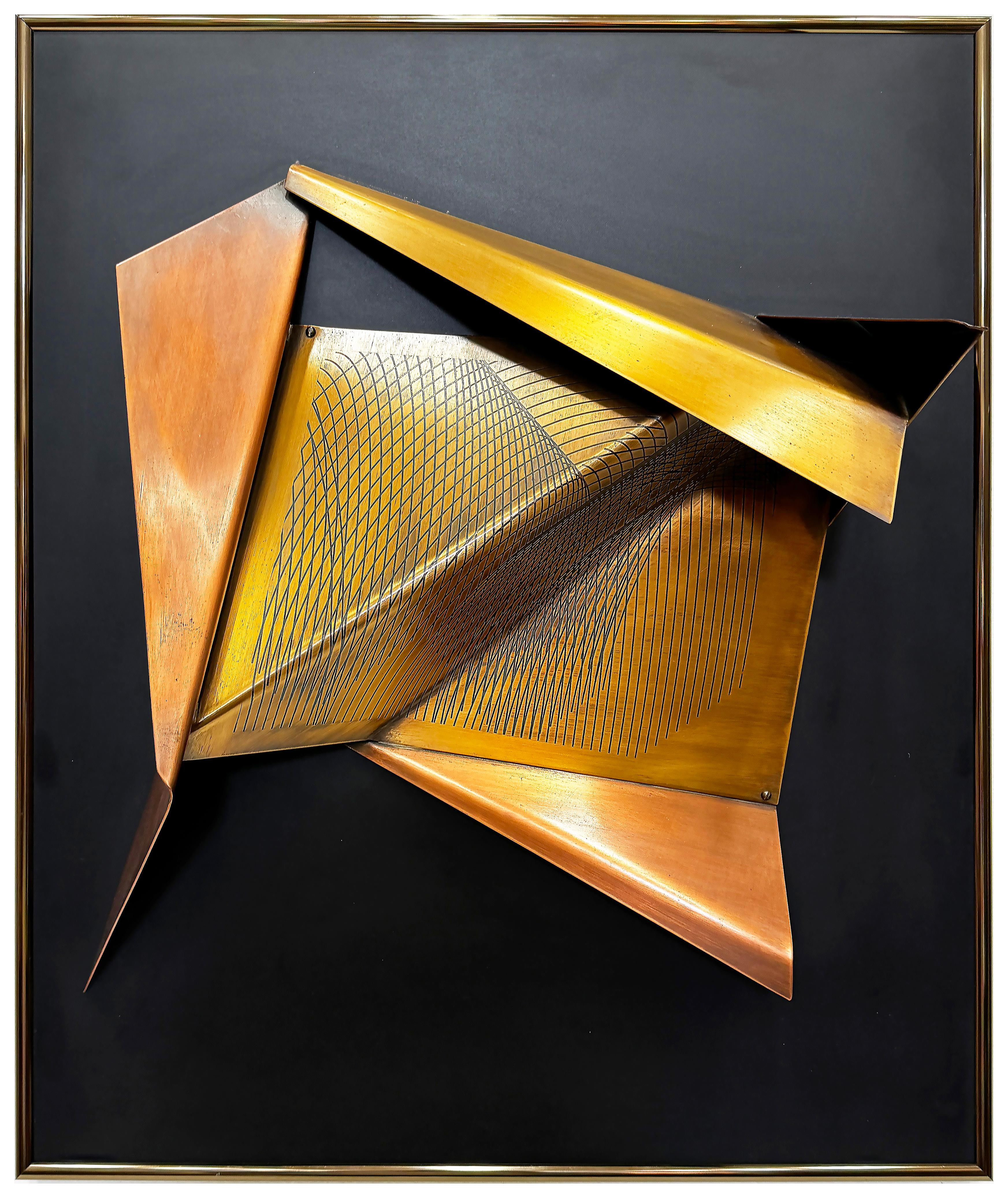 Ron Hinton 1994 3D Metal Wall Sculpture 