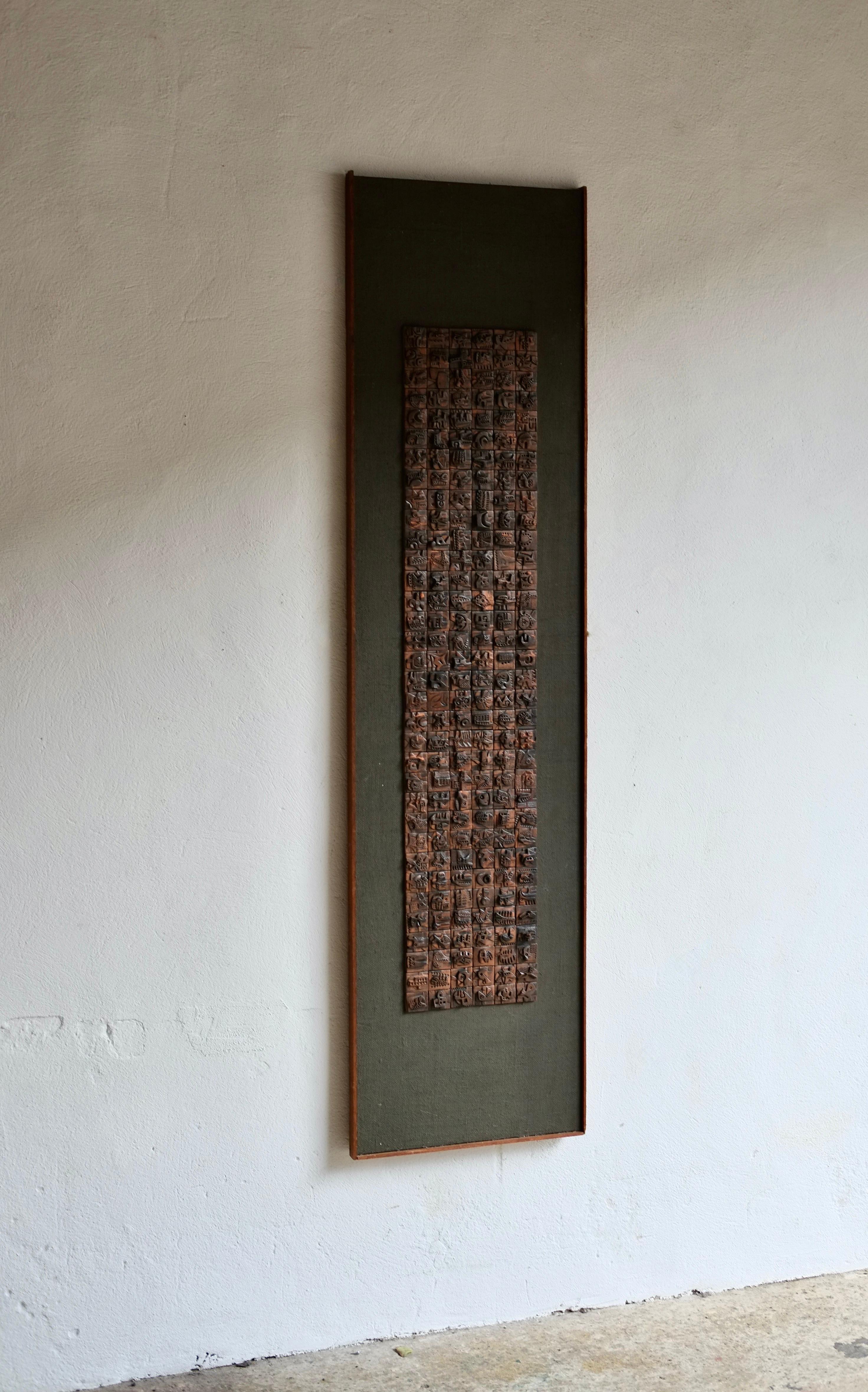 Modern Ron Hitchins 204 Terracotta Tile Panel