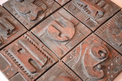 Large Panel of 9 Original Modernist Relief Sculptures by Ron Hitchins