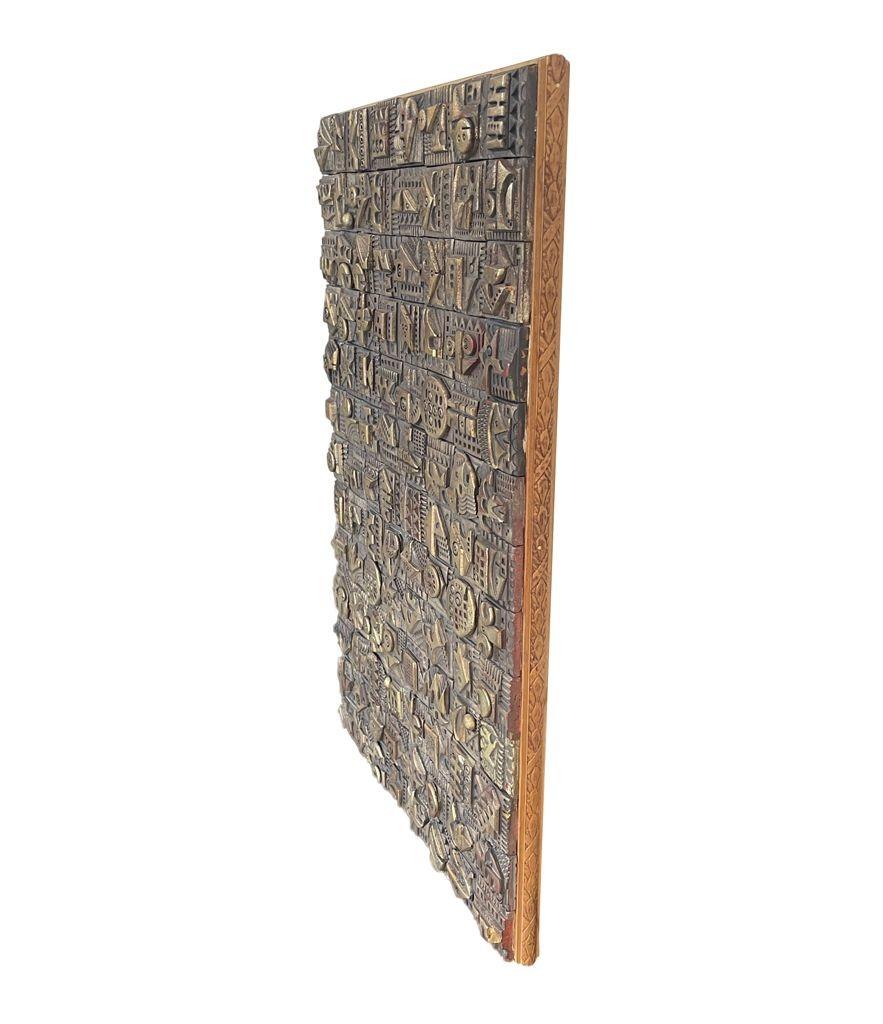 Ron Hitchins Orignal Sculpture Comprised of 104 Unique Handmade Terracotta Tiles 5