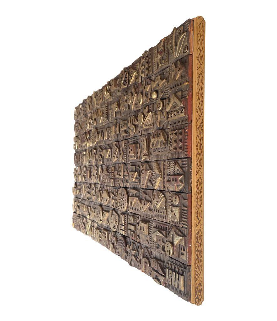 Ron Hitchins Orignal Sculpture Comprised of 104 Unique Handmade Terracotta Tiles 6
