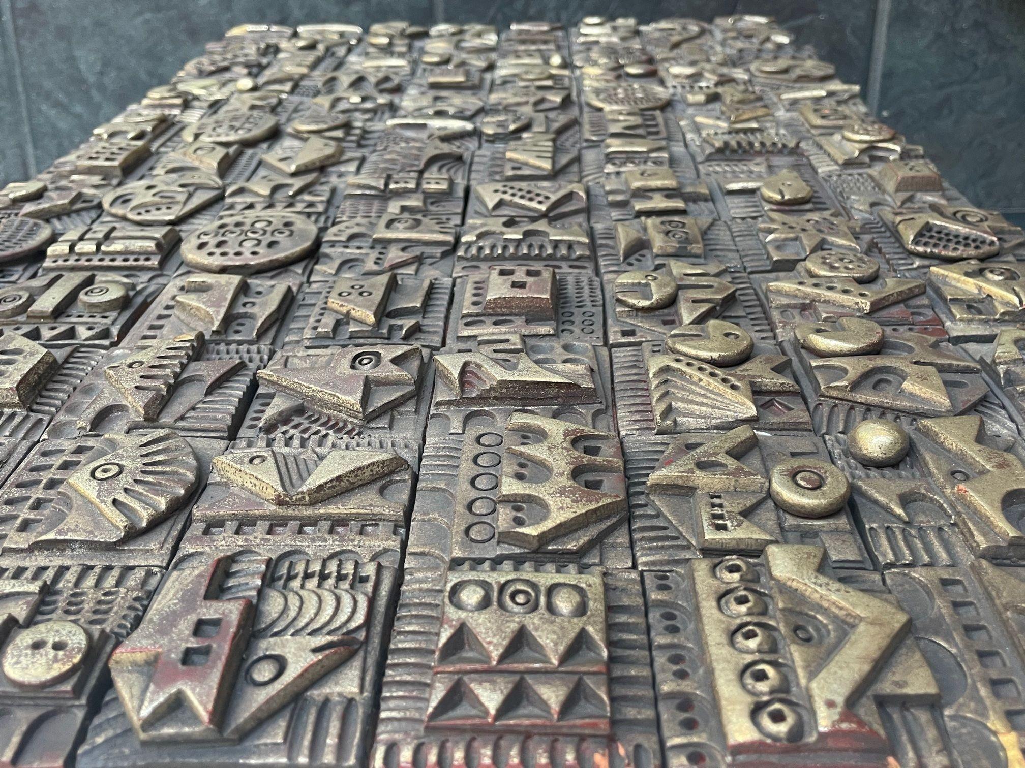 Ron Hitchins Orignal Sculpture Comprised of 104 Unique Handmade Terracotta Tiles 9