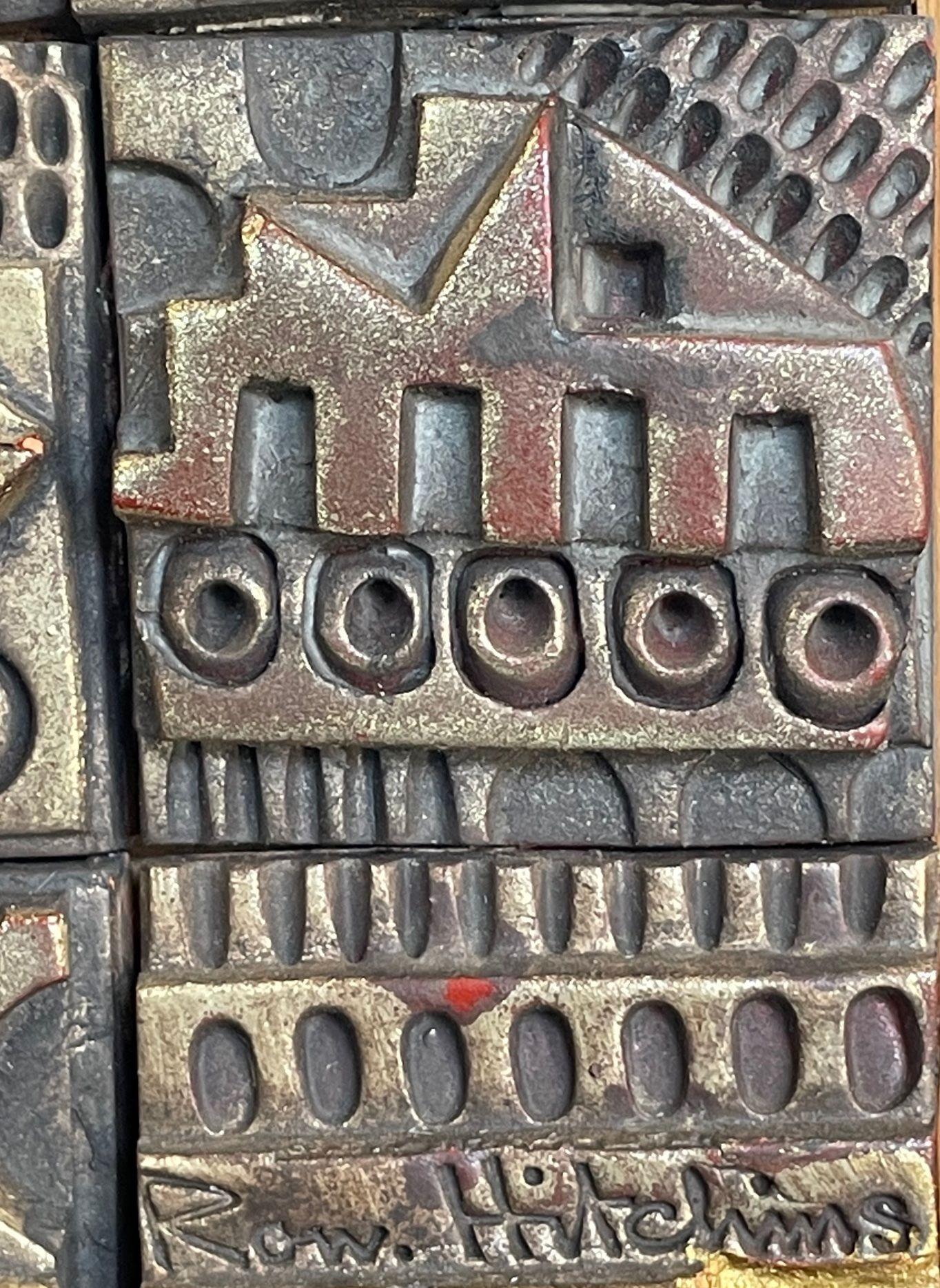 Ron Hitchins Orignal Sculpture Comprised of 104 Unique Handmade Terracotta Tiles 10