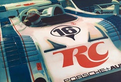 CAN-TANKEROUS Signed Lithograph, Gran Prix Racing, Vintage PORSCHE Race Car