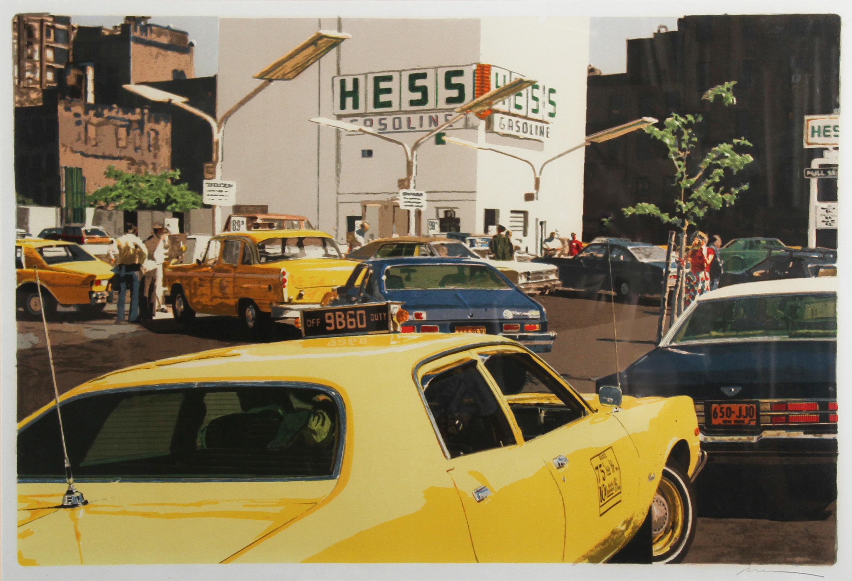 Künstler: Ron Kleemann, Amerikaner (1937 - ) 
Titel:  Gasleitung aus dem CityScapes-Portfolio
Jahr: 1981
Medium: Serigrafie auf Somerset-Papier, mit Bleistift signiert und nummeriert 
Auflage: 250
Papierformat: 22 x 30 Zoll (56 x 76 cm)