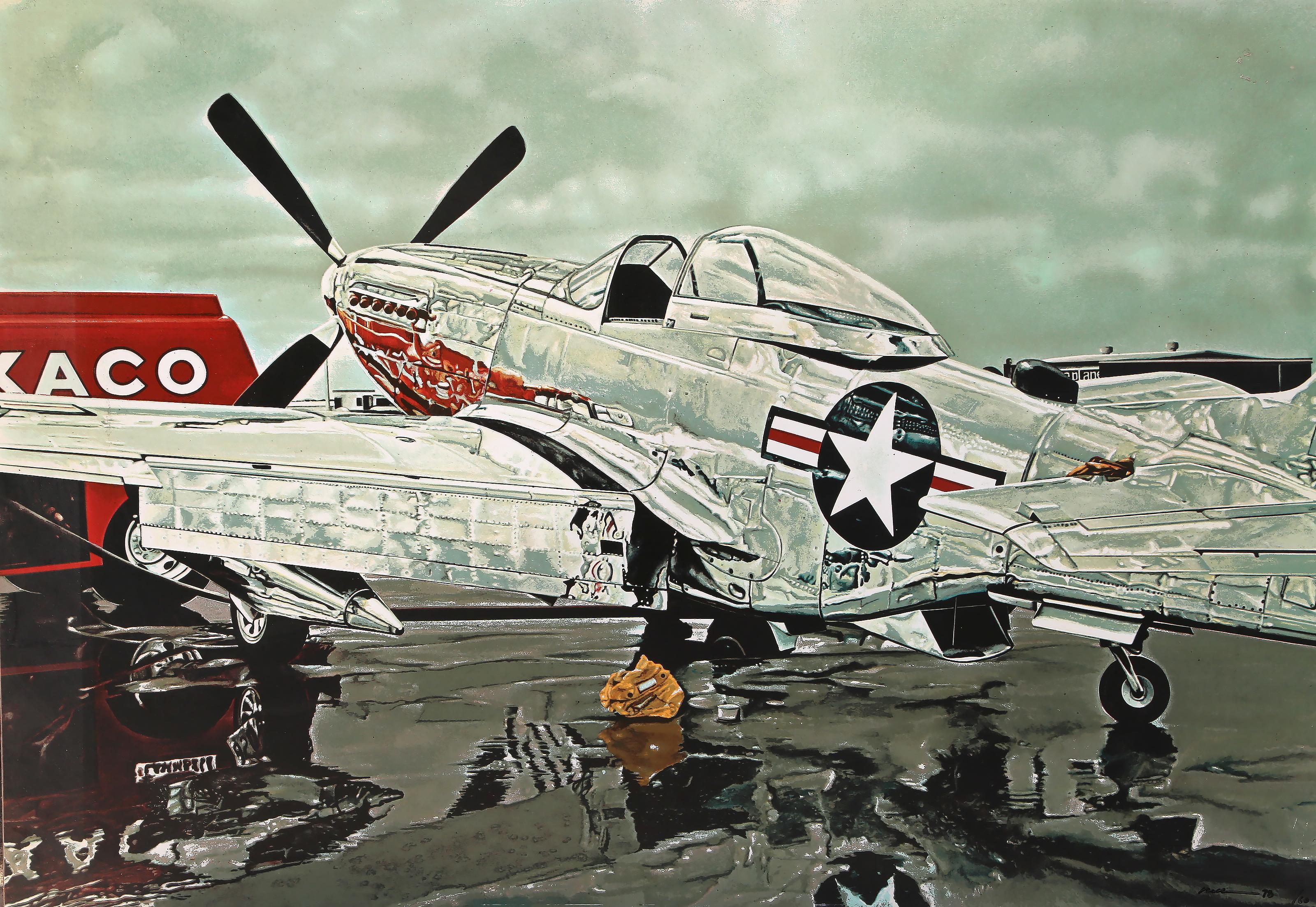 Mustang Sally Forth, grande sérigraphie d'art photoréaliste de Ron Kleemann