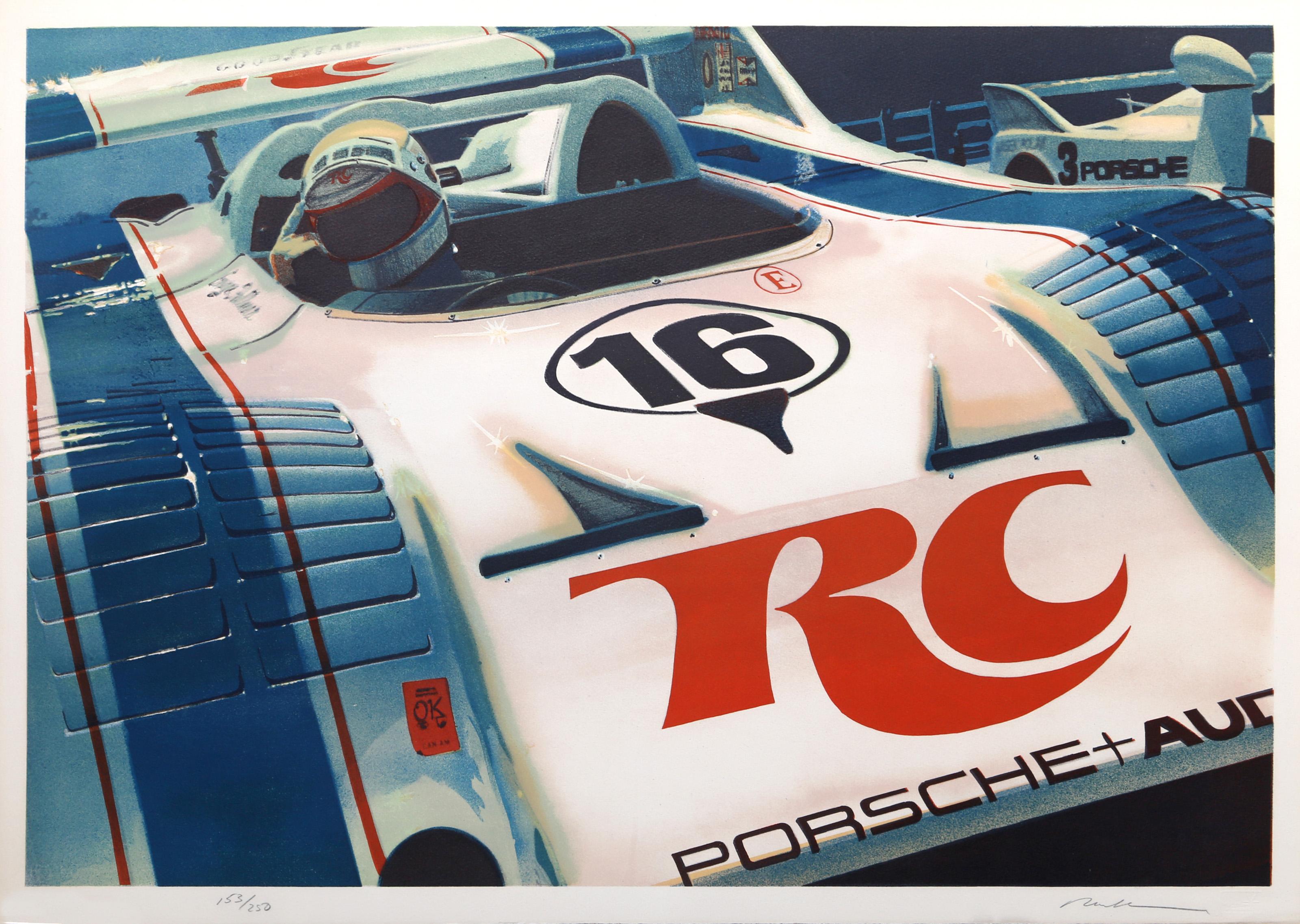 Porsche, litografía fotorrealista de Ron Kleemann