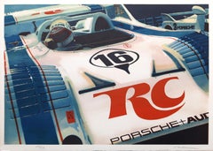 Porsche, litografía fotorrealista de Ron Kleemann