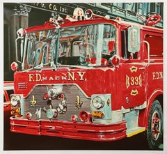 Soho Saint (Fire Engine), Photorealist Screenprint by Ron Kleemann