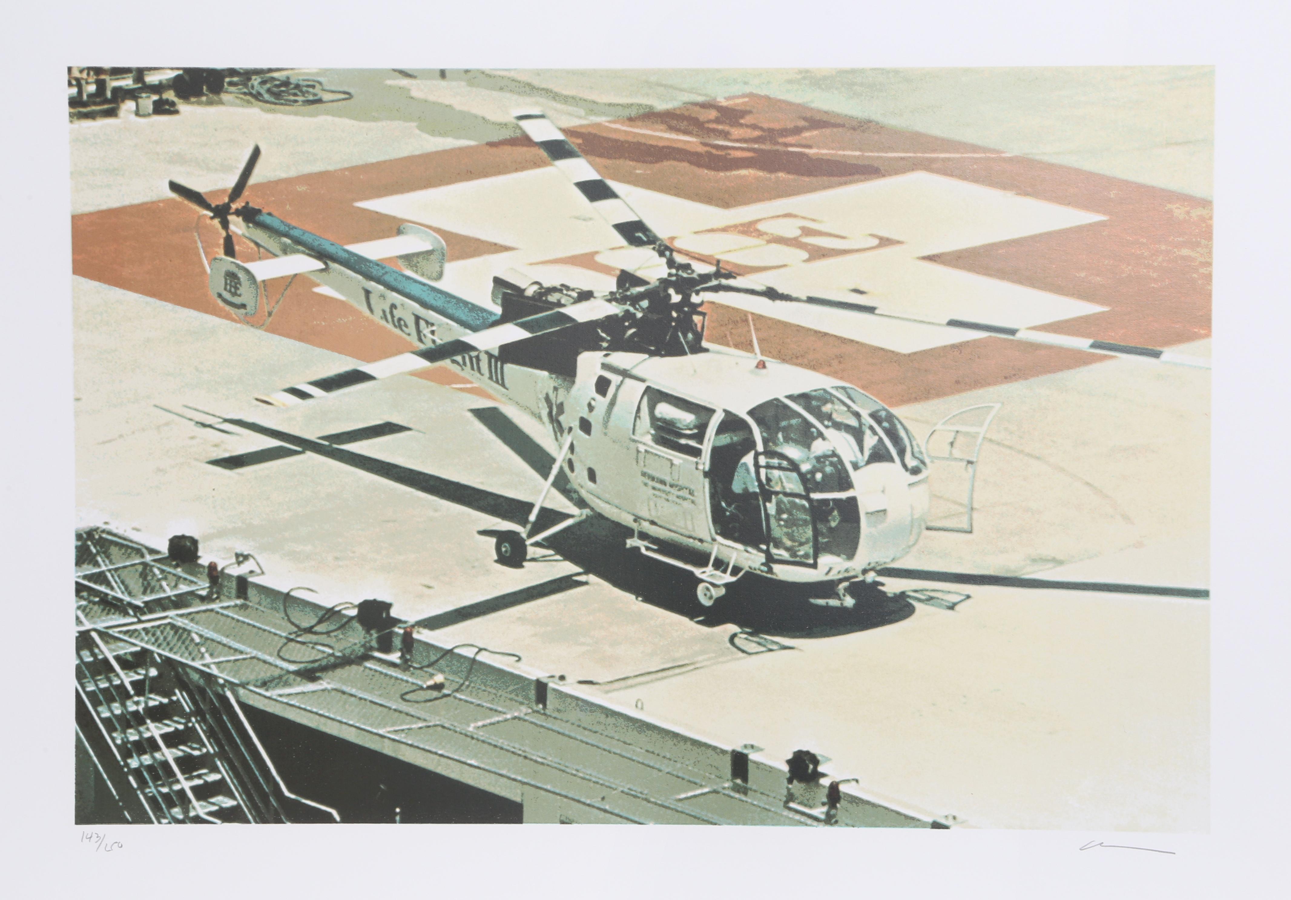 Texas Chopper, Photorealist Screenprint by Rob Kleemann - Print by Ron Kleeman