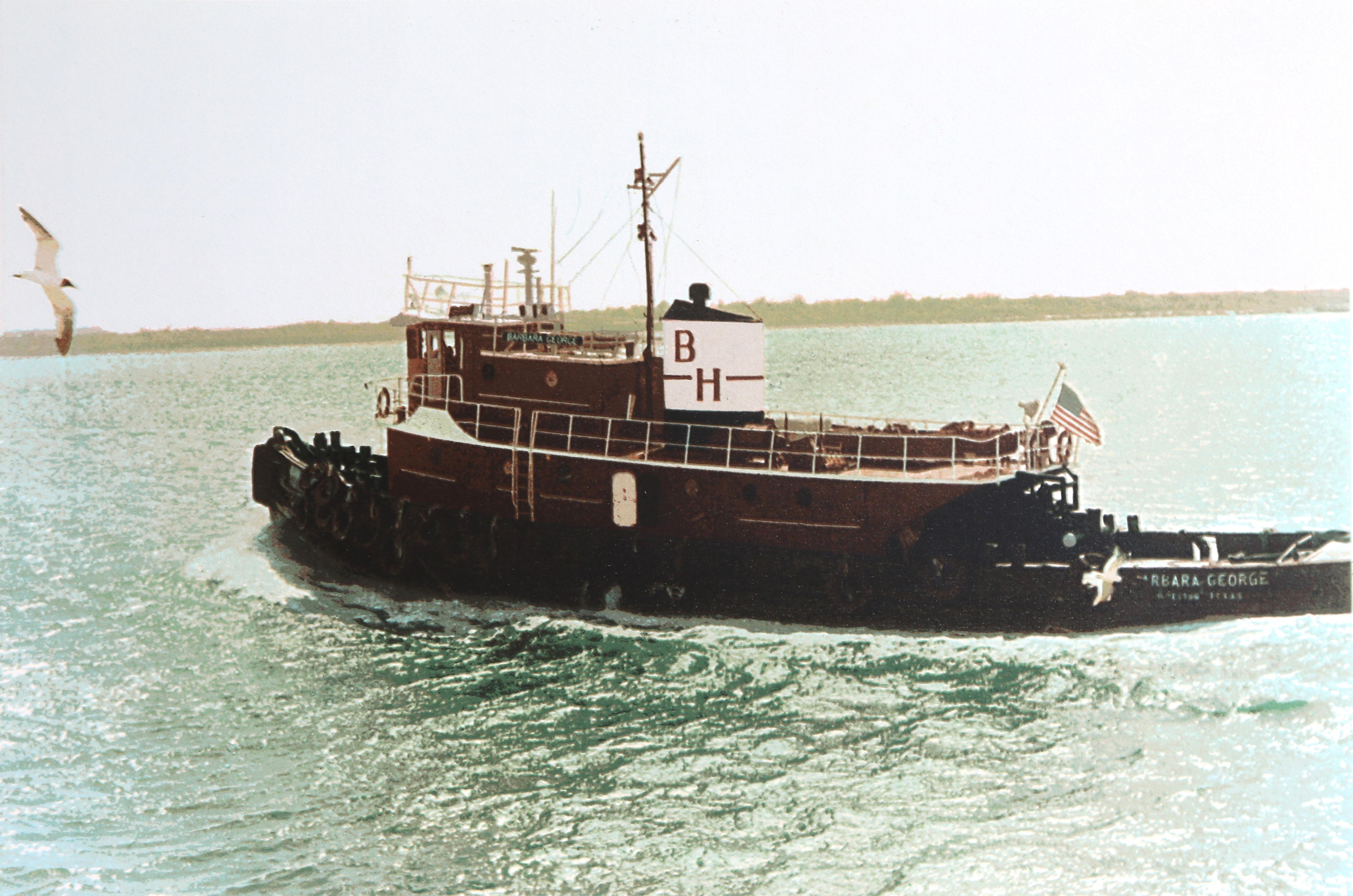 Texas Tug, Screenprint by Ron Kleemann