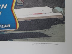 Tom Sneva, sérigraphie de course photoréaliste de Ron Kleemann