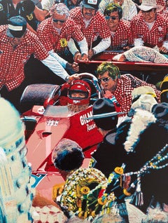 Tirage photo réaliste Pop Art « Winner Circle Auto Racing » (Récompensé pour la course automobile), Ron Kleemann