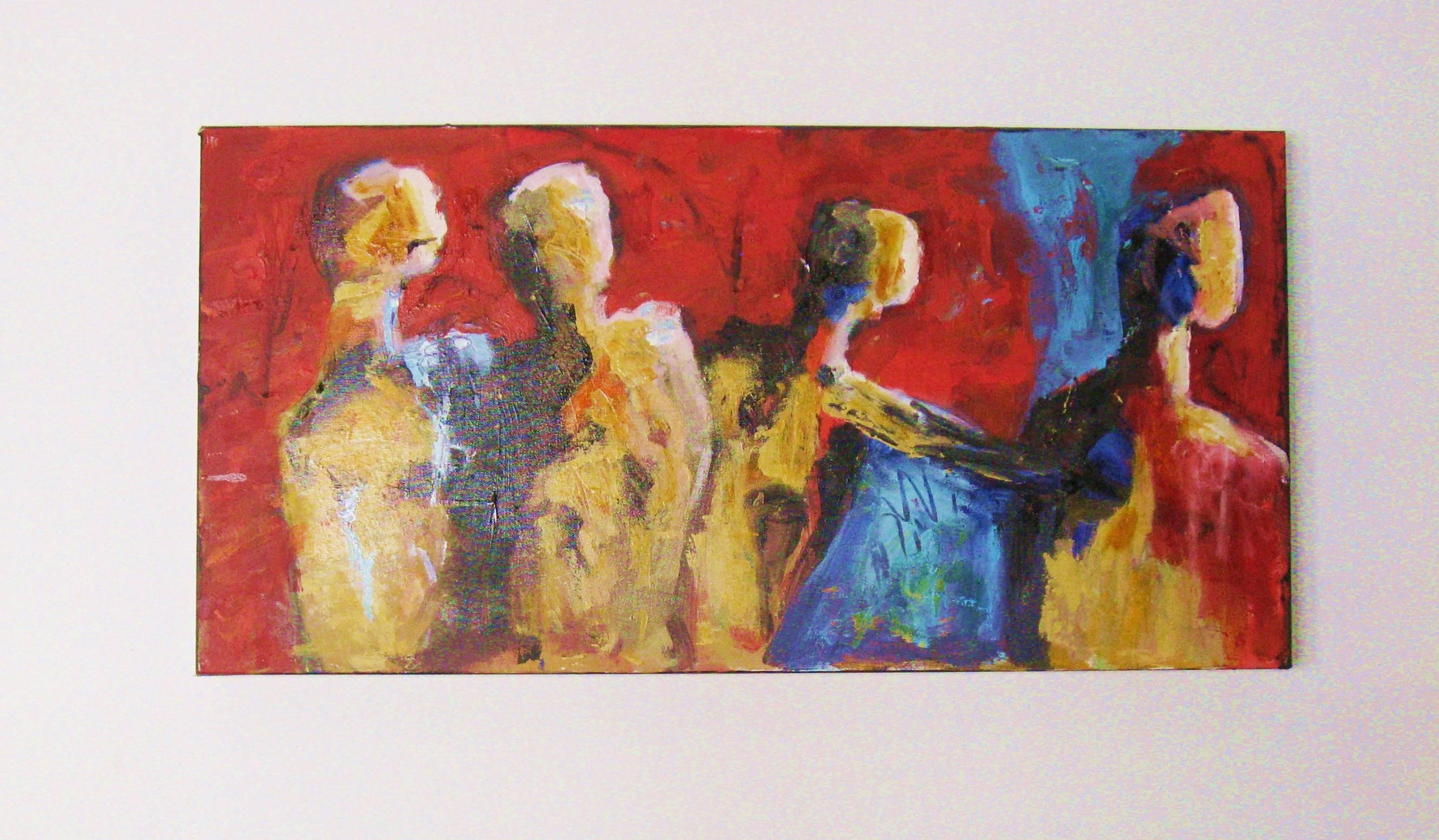 Menagerie - Expressionist Painting by Ron Klotchman