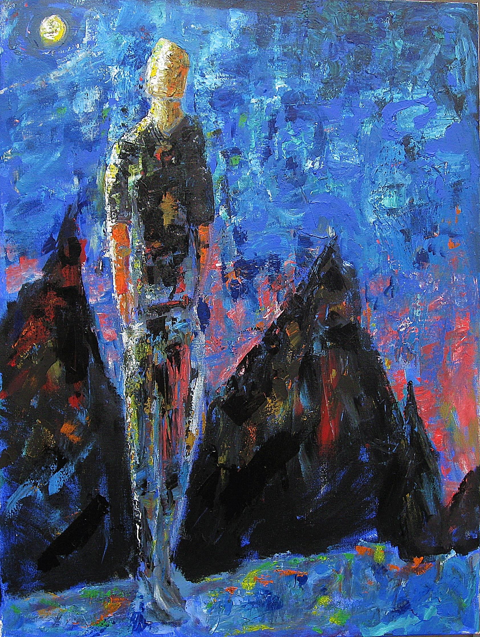 Ron Klotchman Figurative Painting - The Expressionist