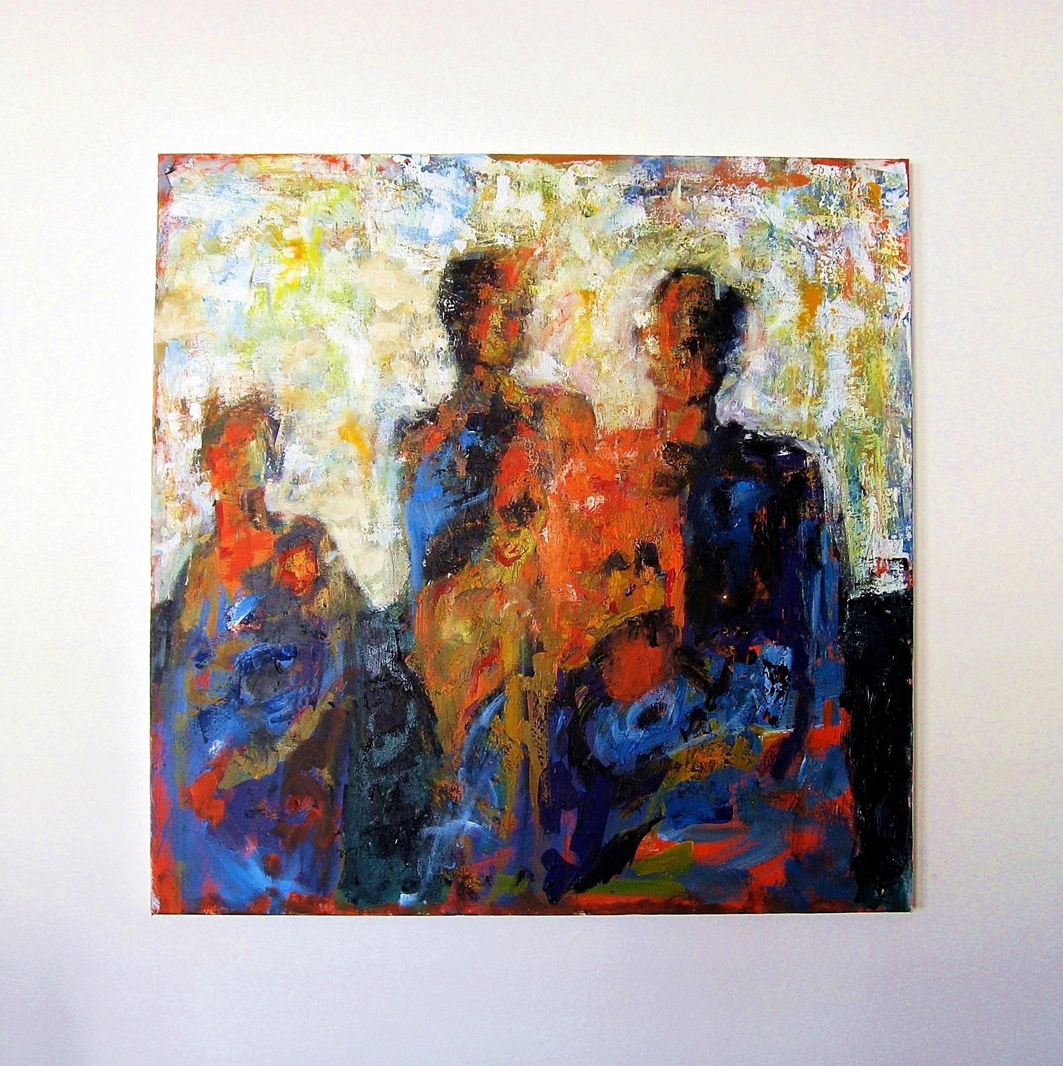 The Last Spectators - Expressionist Painting by Ron Klotchman