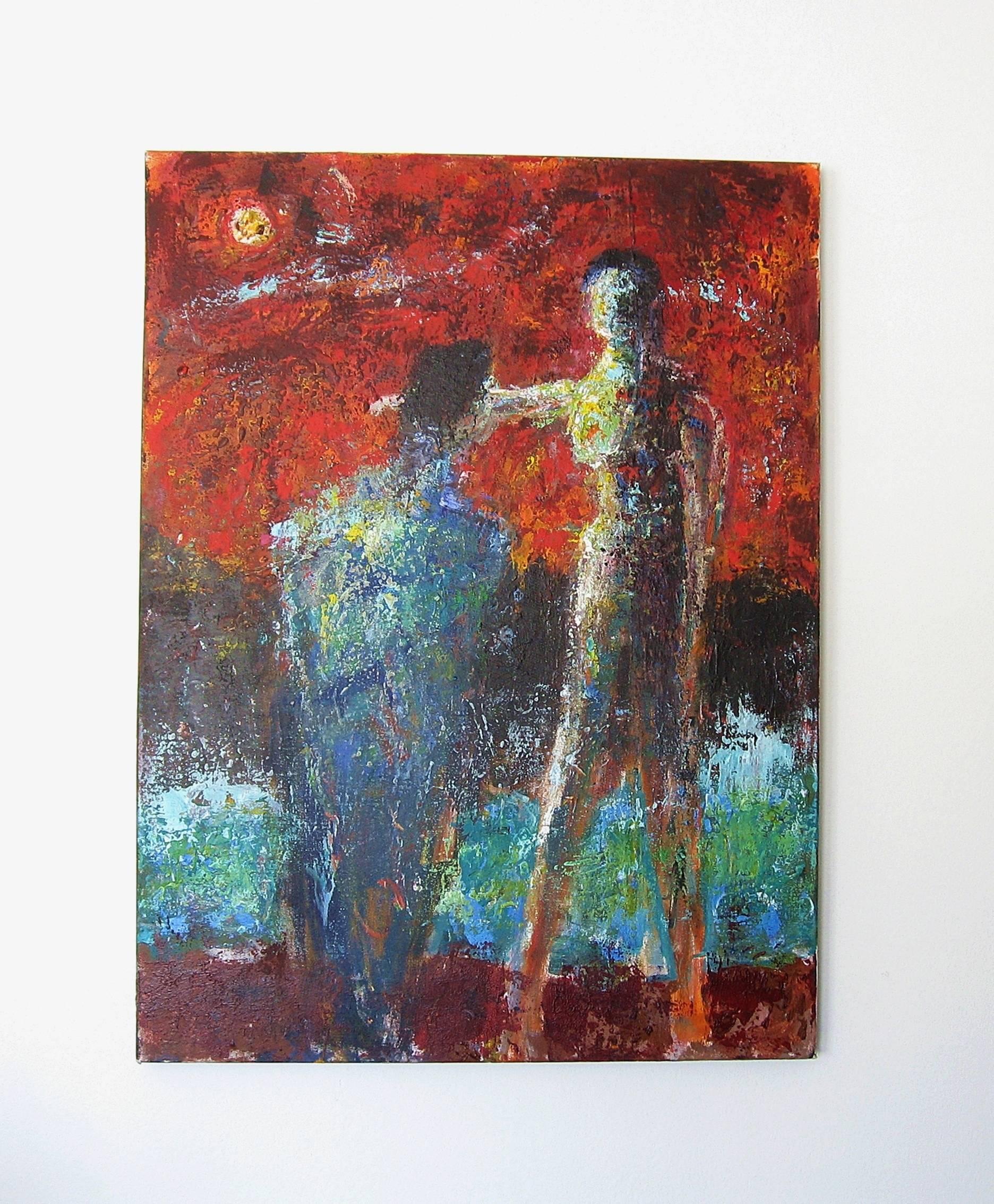 Time Is on Their Side - Expressionist Painting by Ron Klotchman