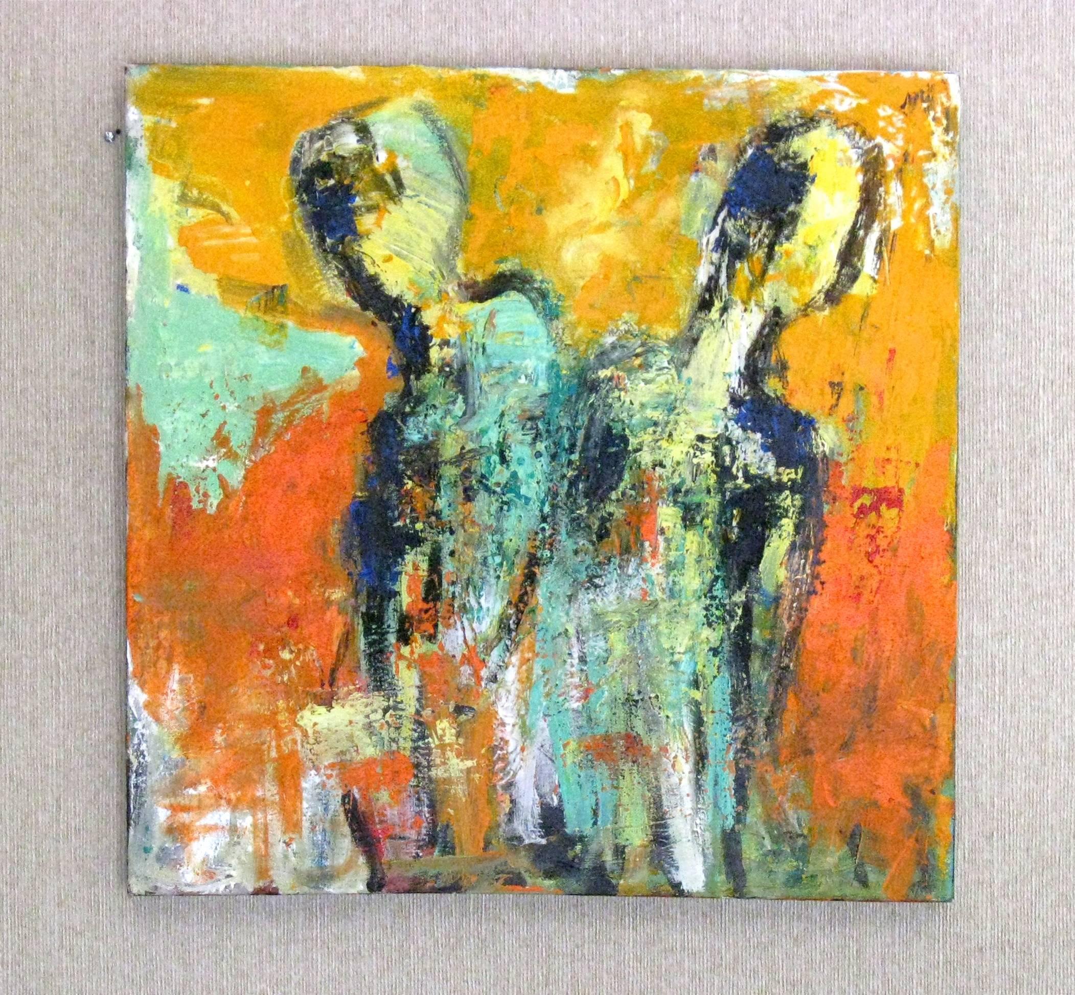 Together Apart - Expressionist Painting by Ron Klotchman
