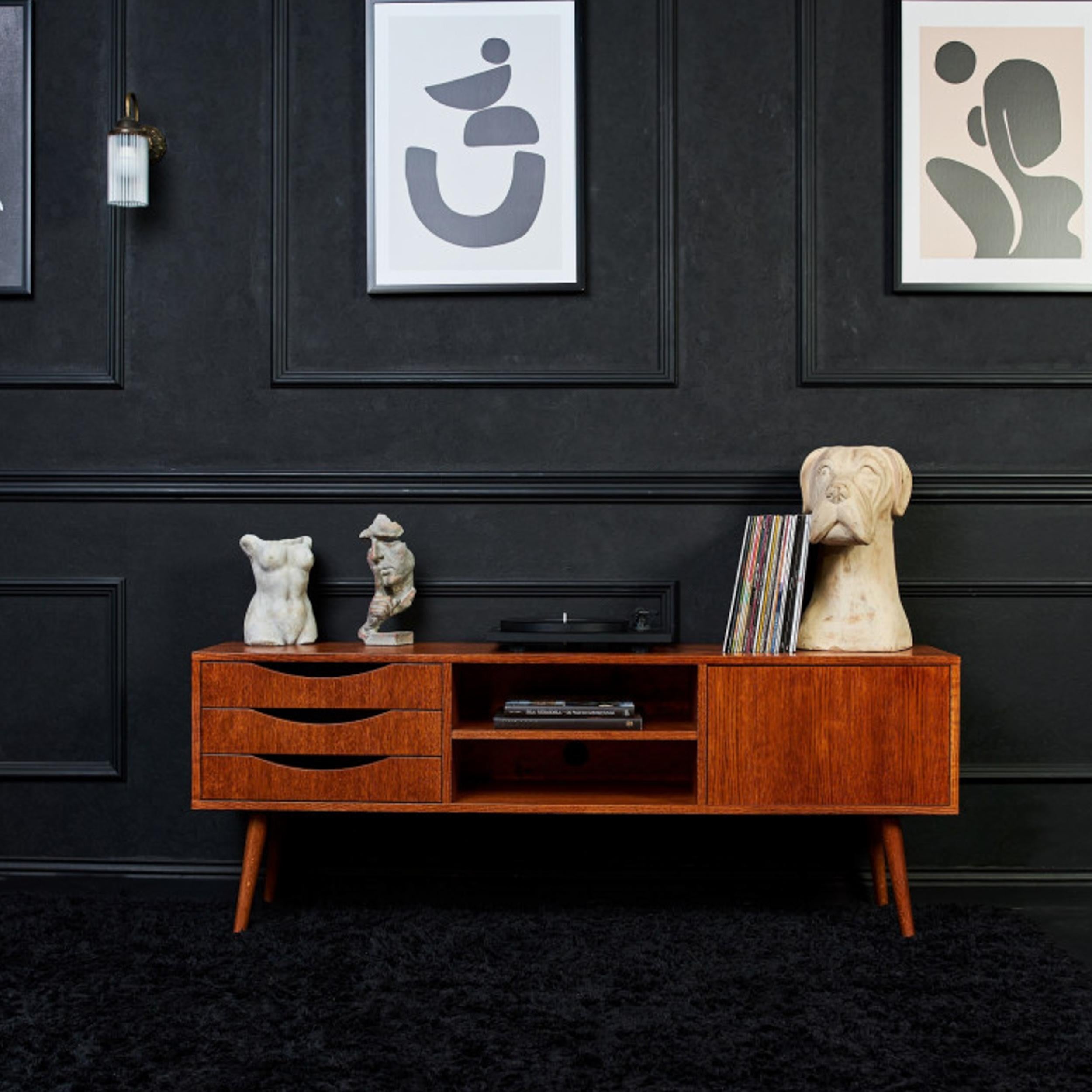 Ron Large Sideboard by Pastform
Dimensions: D 40 x W 190 x H 65 cm.
Materials: Stained and varnished wood.

Available in different wood color finishes: Whiskey, Rum, BPA, Nobel, Brandy, Schwarz, Cognac, and Natura. Available in four different