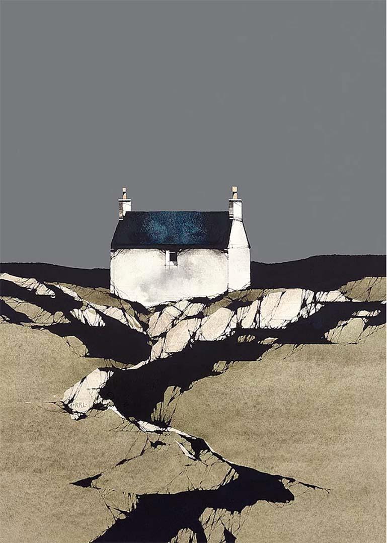 Signed Limited Edition Print of 195.
Ron Lawson is widely regarded as Scotland’s most original and distinctive contemporary landscape painter. His unique and instantly recognisable style was met with an extraordinary response throughout the UK and