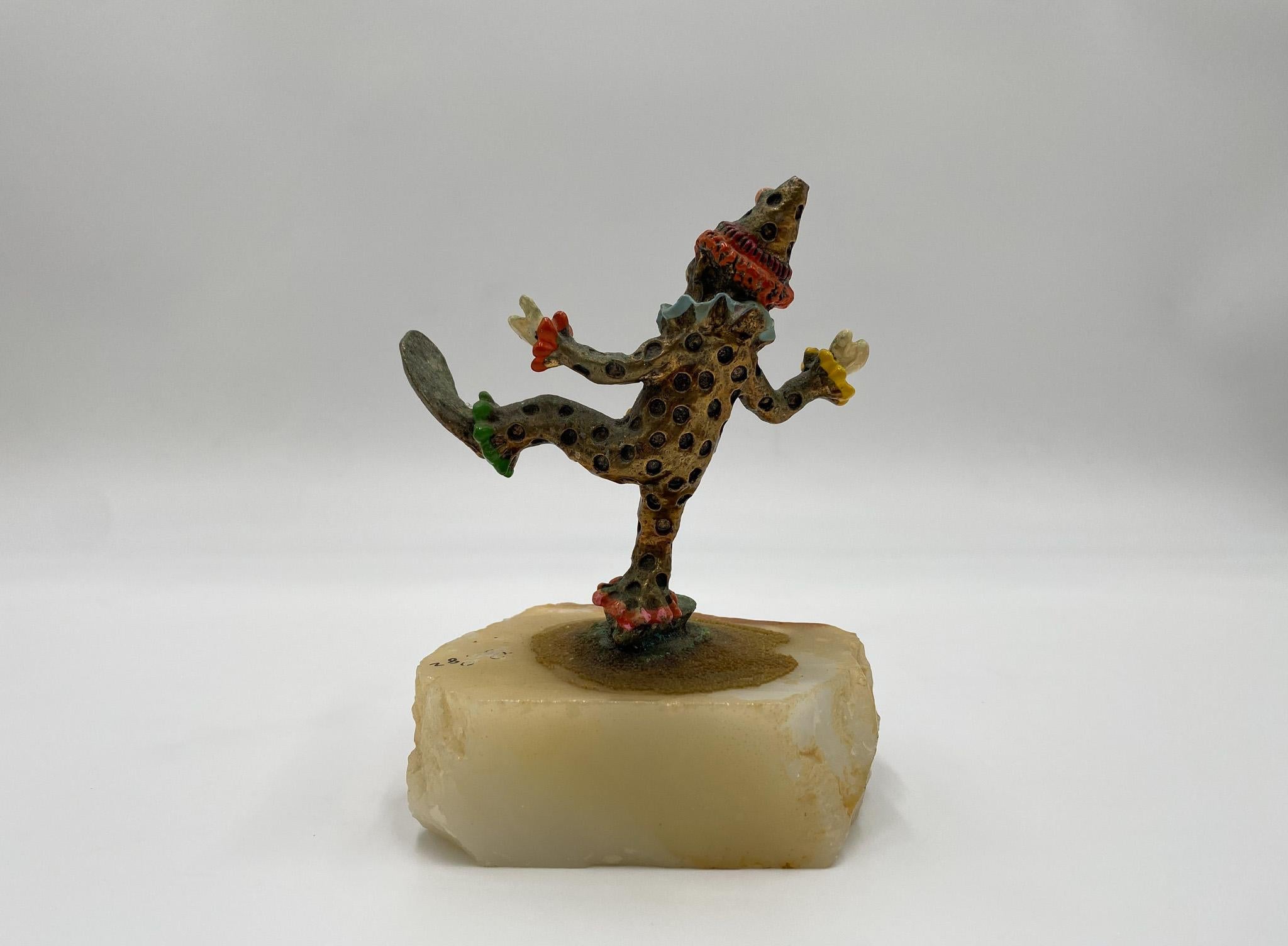 Ron Lee Whimsical Bronze Clown Sculpture, USA, 1982 In Good Condition For Sale In Costa Mesa, CA