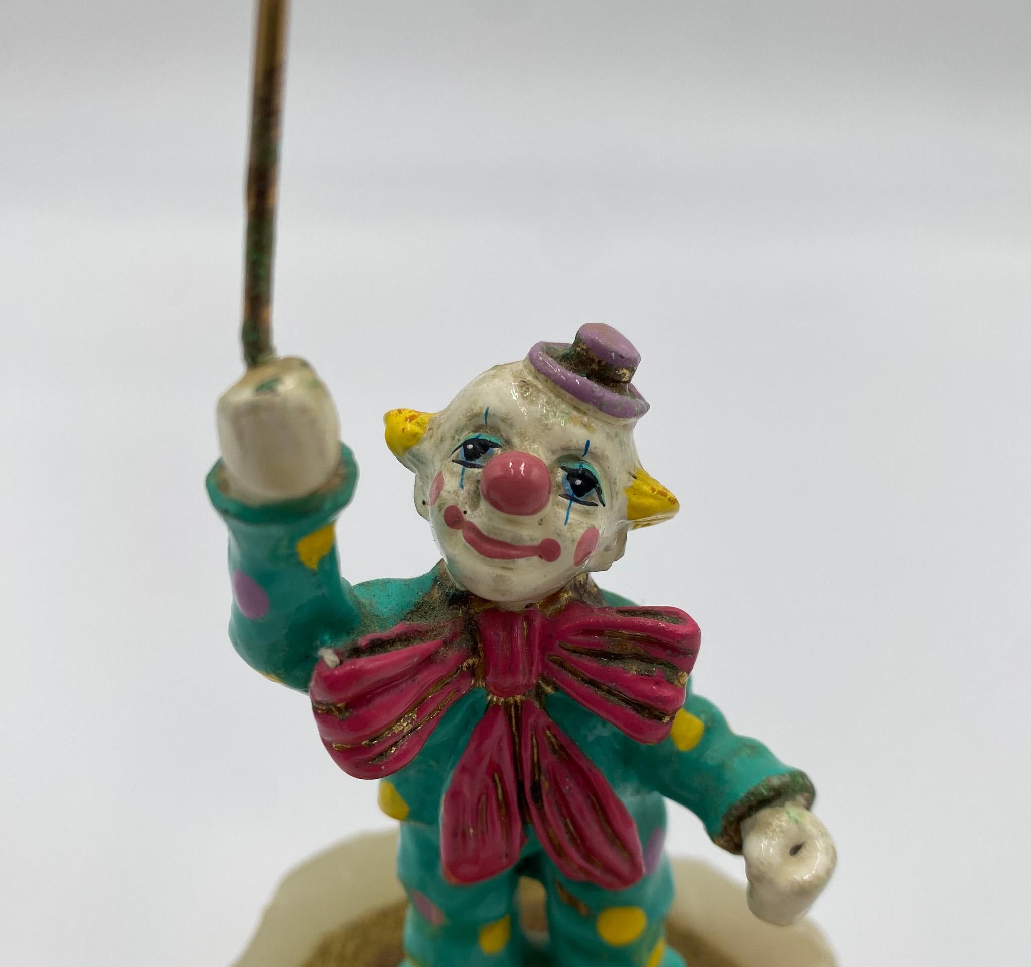 20th Century Ron Lee Whimsical Bronze Clown Sculpture, USA, 1988 For Sale