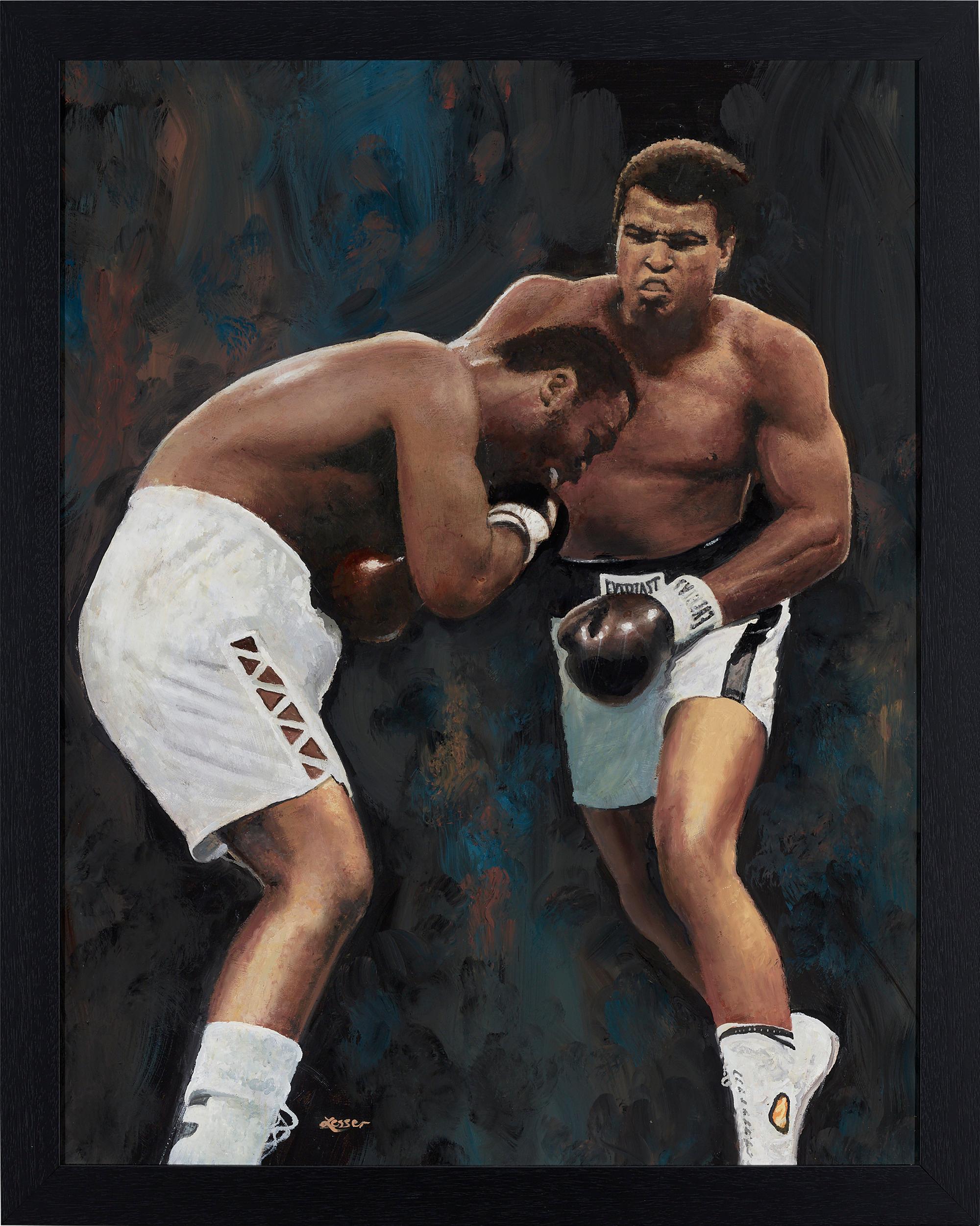 Ali vs. Frazier - Painting by Ron Lesser
