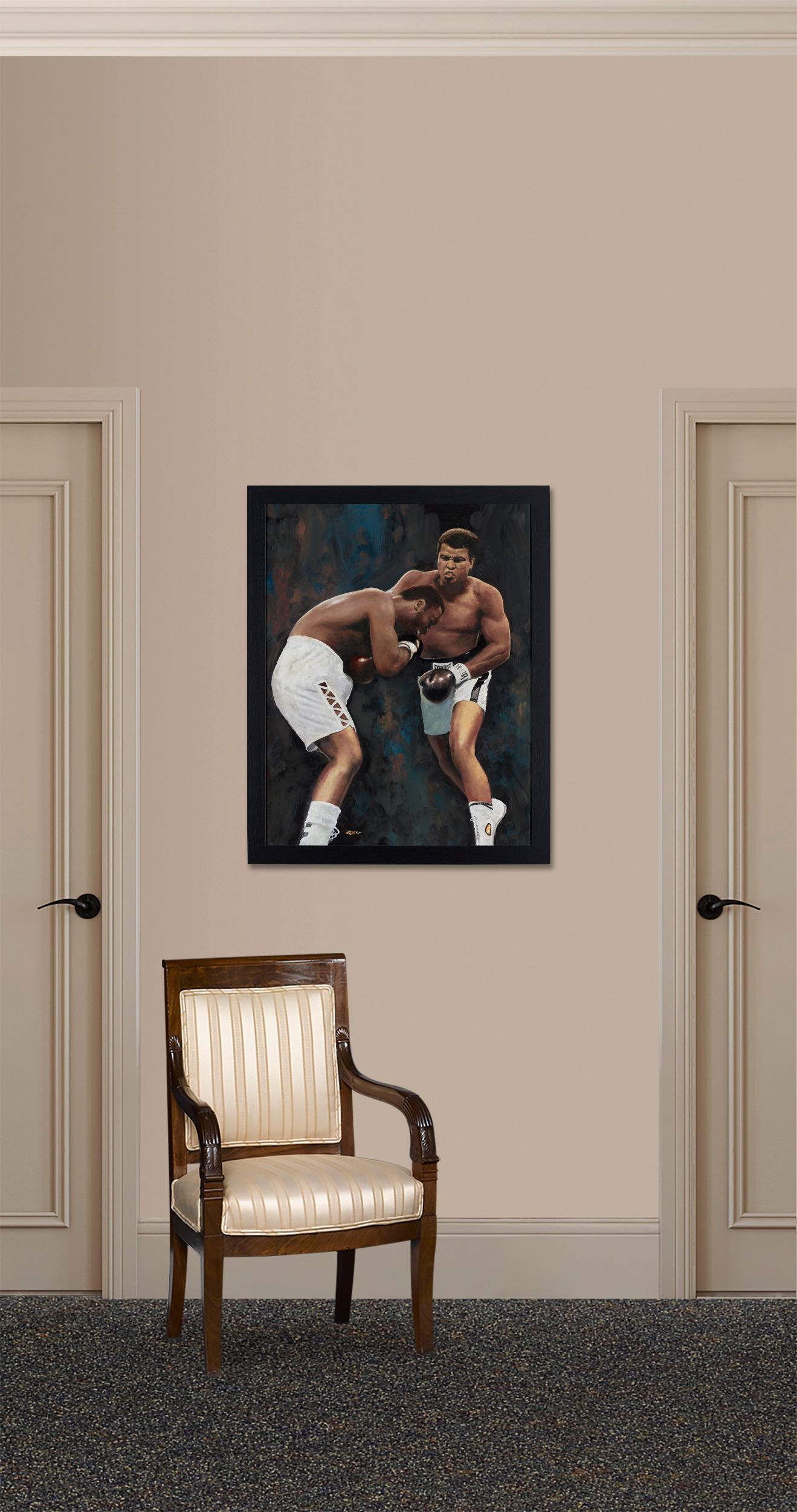 Ali vs. Frazier - Other Art Style Painting by Ron Lesser