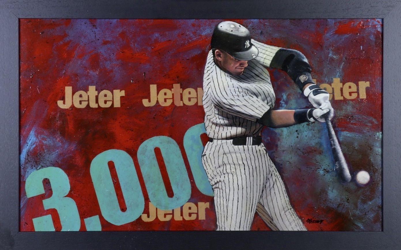 Jeter - Painting by Ron Lesser