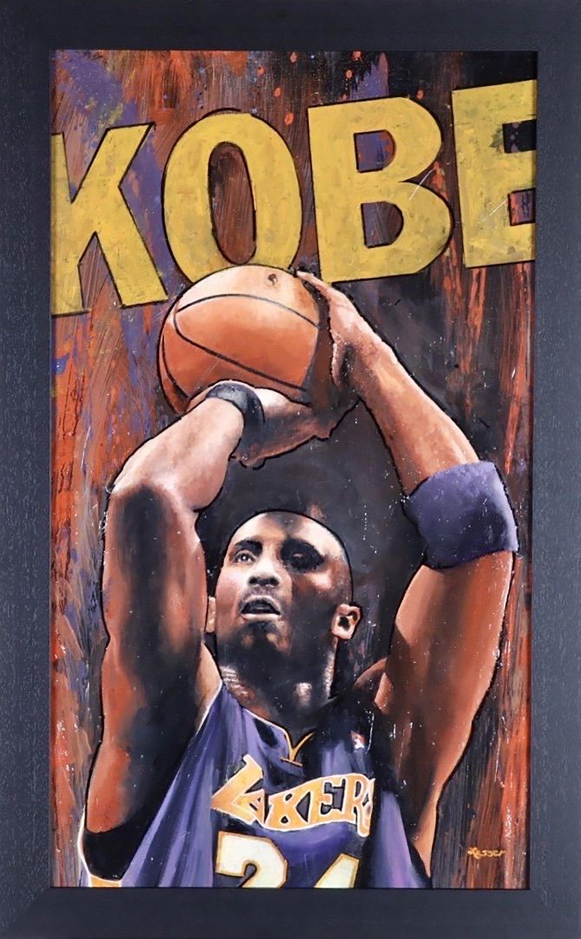 Kobe Bryant - Painting by Ron Lesser