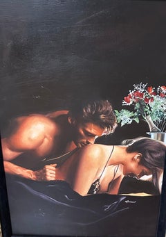 Ron Lesser, "Love Counts, " oil painting on board, hand signed