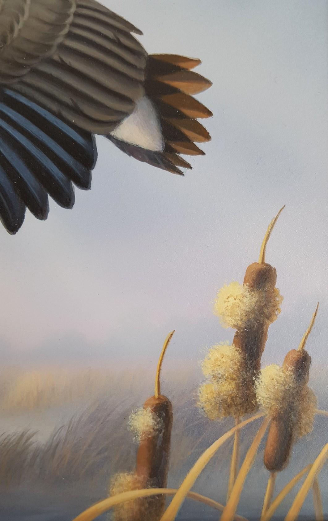 Geese /// Contemporary Duck Bird Wildlife Ornithology Painting Animal Art en vente 1