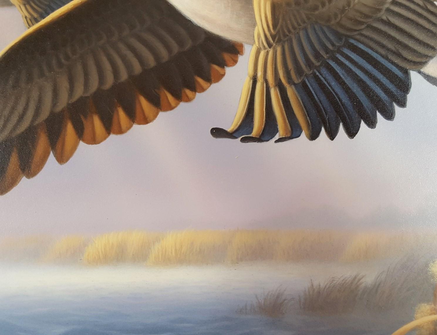 Geese /// Contemporary Duck Bird Wildlife Ornithology Painting Animal Art en vente 2