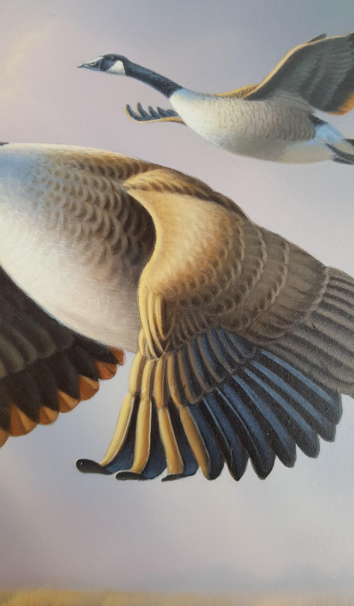 Geese /// Contemporary Duck Bird Wildlife Ornithology Painting Animal Art en vente 3