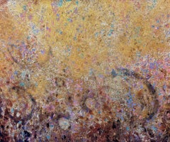Nick of Time I - Arte contemporáneo, abstracto, técnica mixta, materiales orgánicos