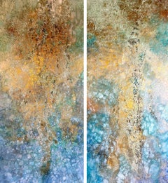 She Who Twirls Endlessly - Contemporary abstract, mixed media, organic materials