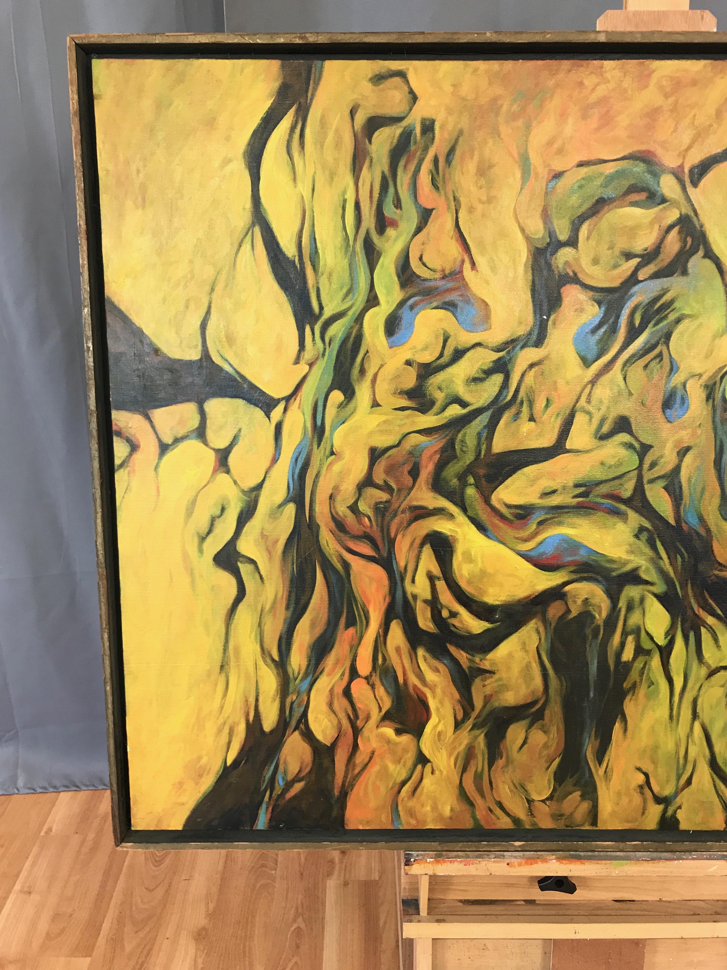 Ron Ownbey “Untitled” Large Abstract Impressionist Oil Painting, 1962 In Good Condition In San Francisco, CA