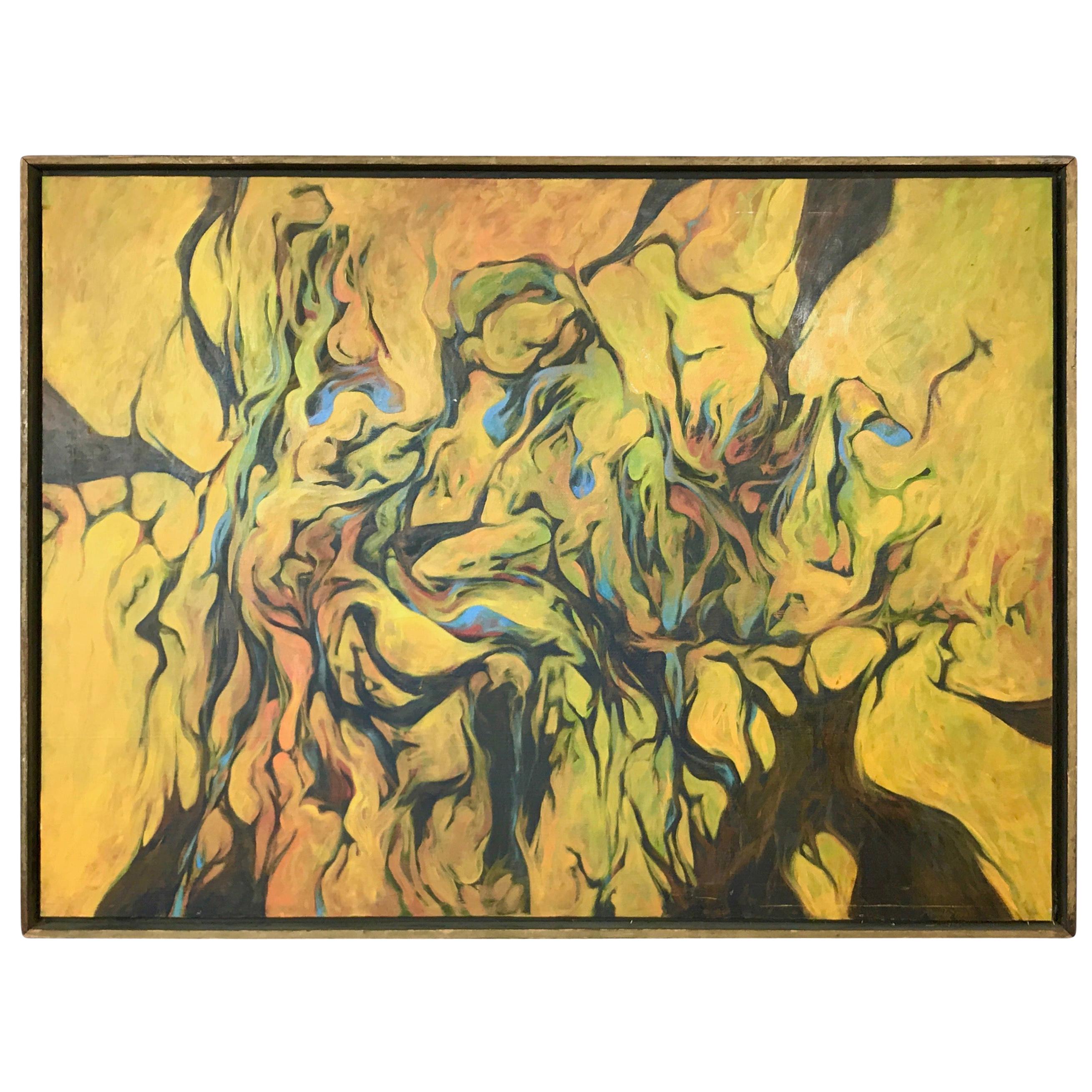 Ron Ownbey “Untitled” Large Abstract Impressionist Oil Painting, 1962