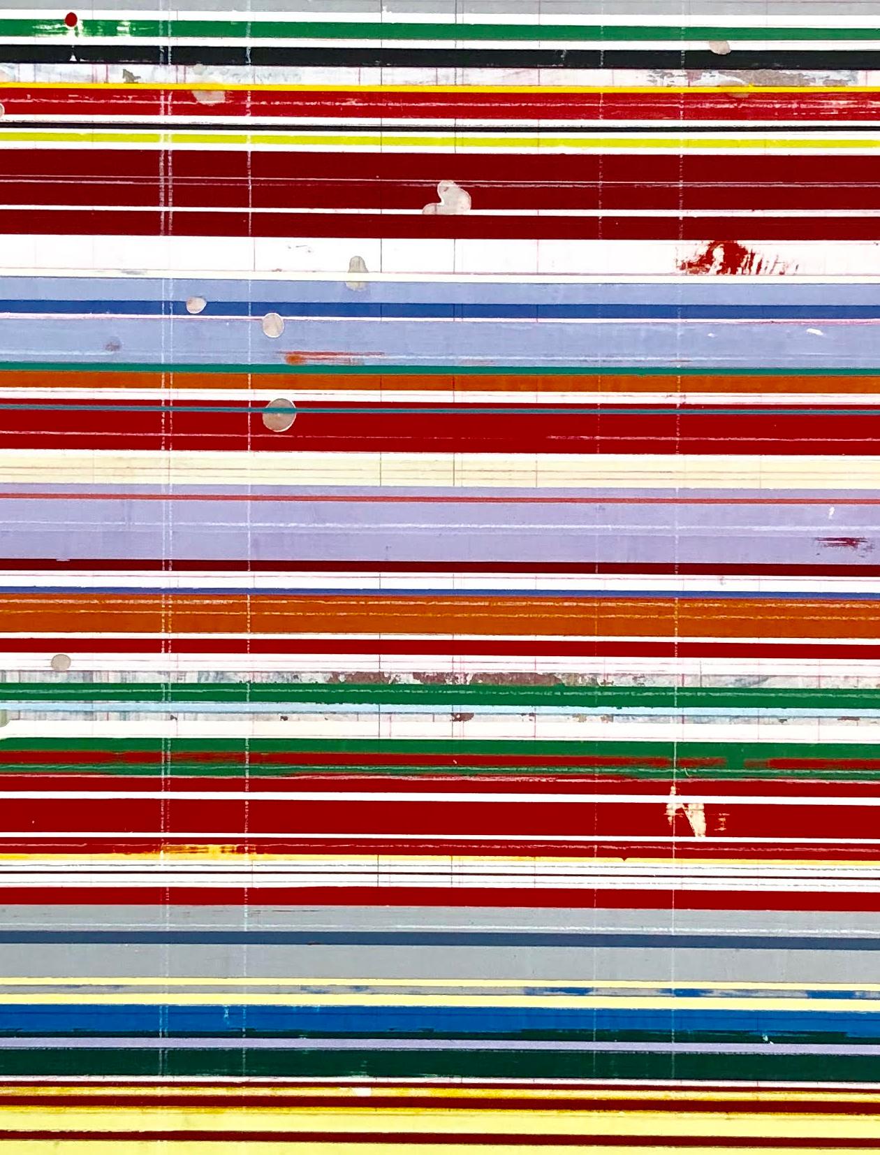 Les couches de Ron Piller - Peinture abstraite contemporaine colorée sur bois 6