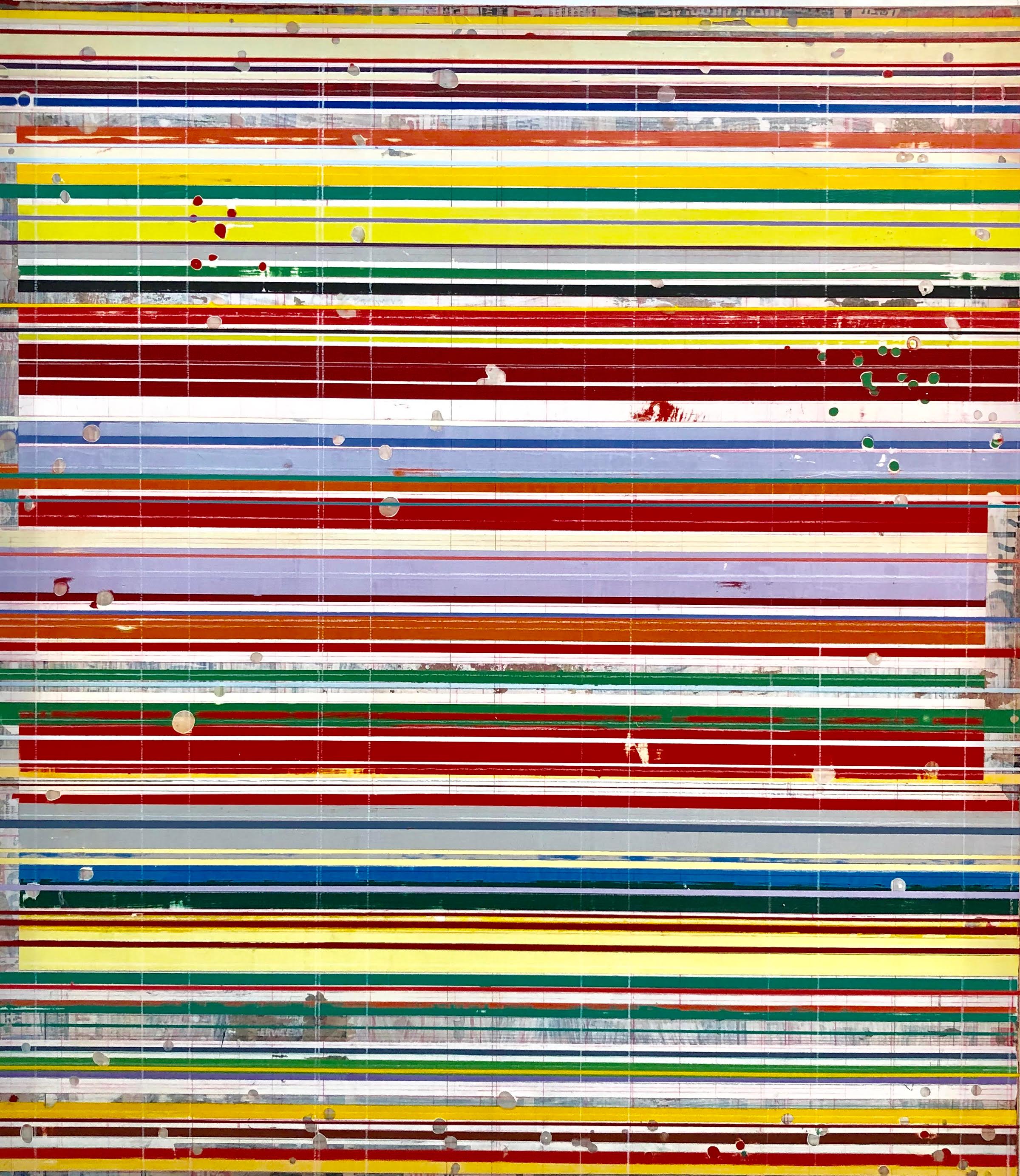 Layers by Ron Piller - Contemporary colorful Abstract painting on wood