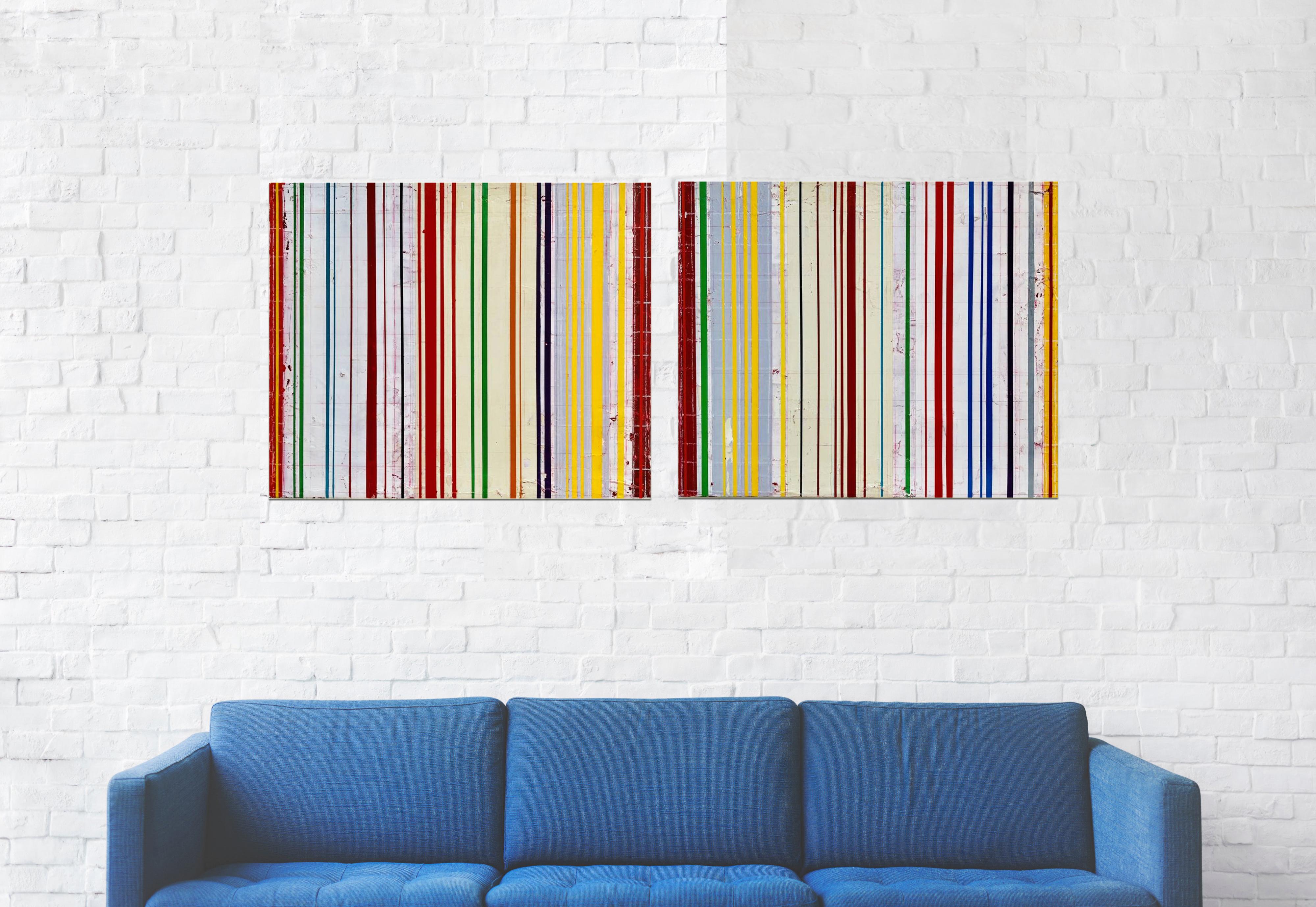 Making friends with Snow W2 Ron Piller Mid-century Striped Abstract Contemporary 1