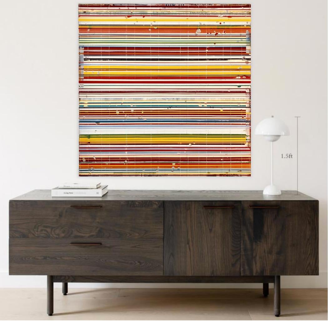 The Sound by Ron Piller - Sensación de mediados de siglo Contemporáneo Rayas Multicolor en venta 1