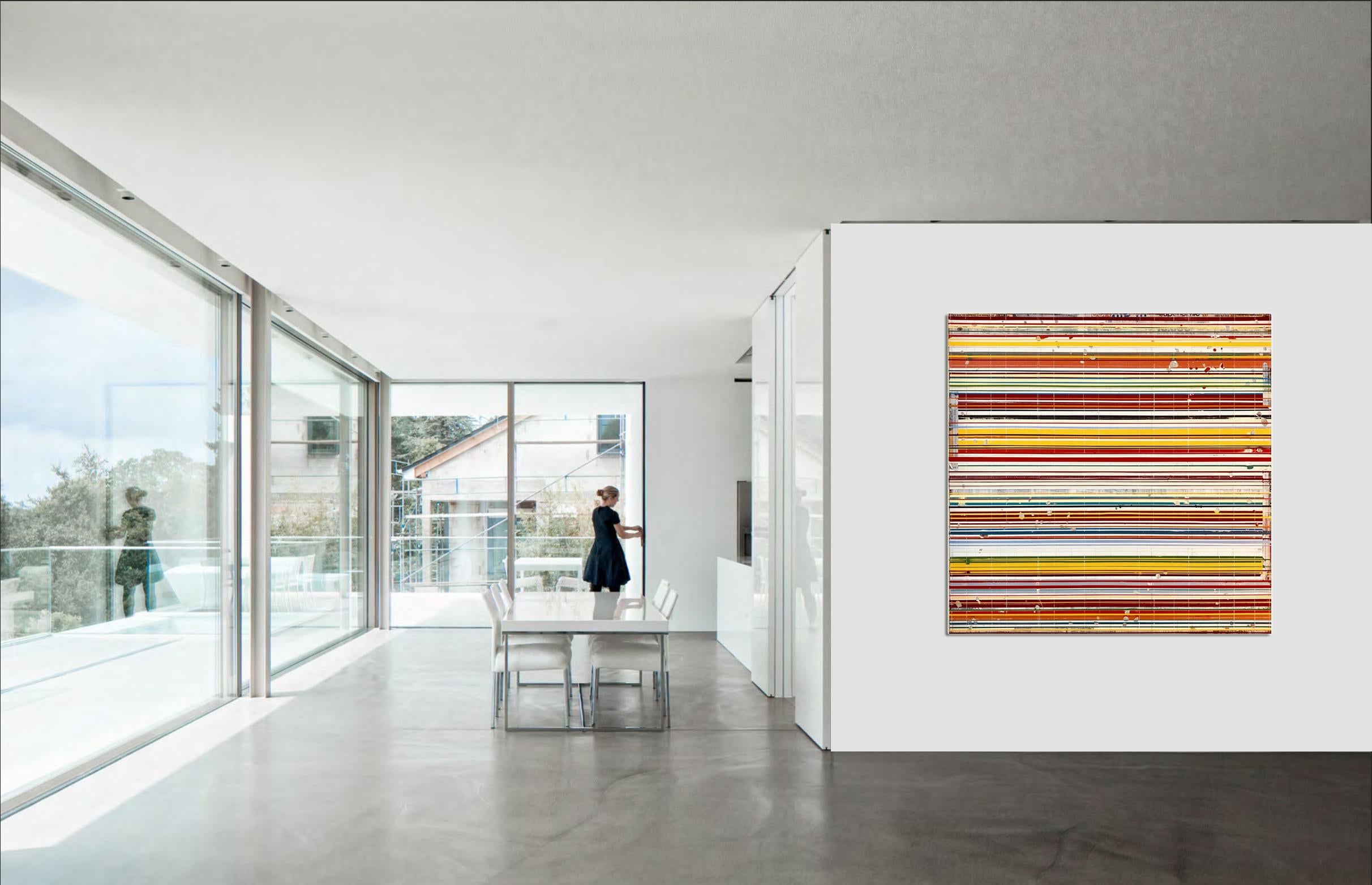 The Sound by Ron Piller - Sensación de mediados de siglo Contemporáneo Rayas Multicolor en venta 4