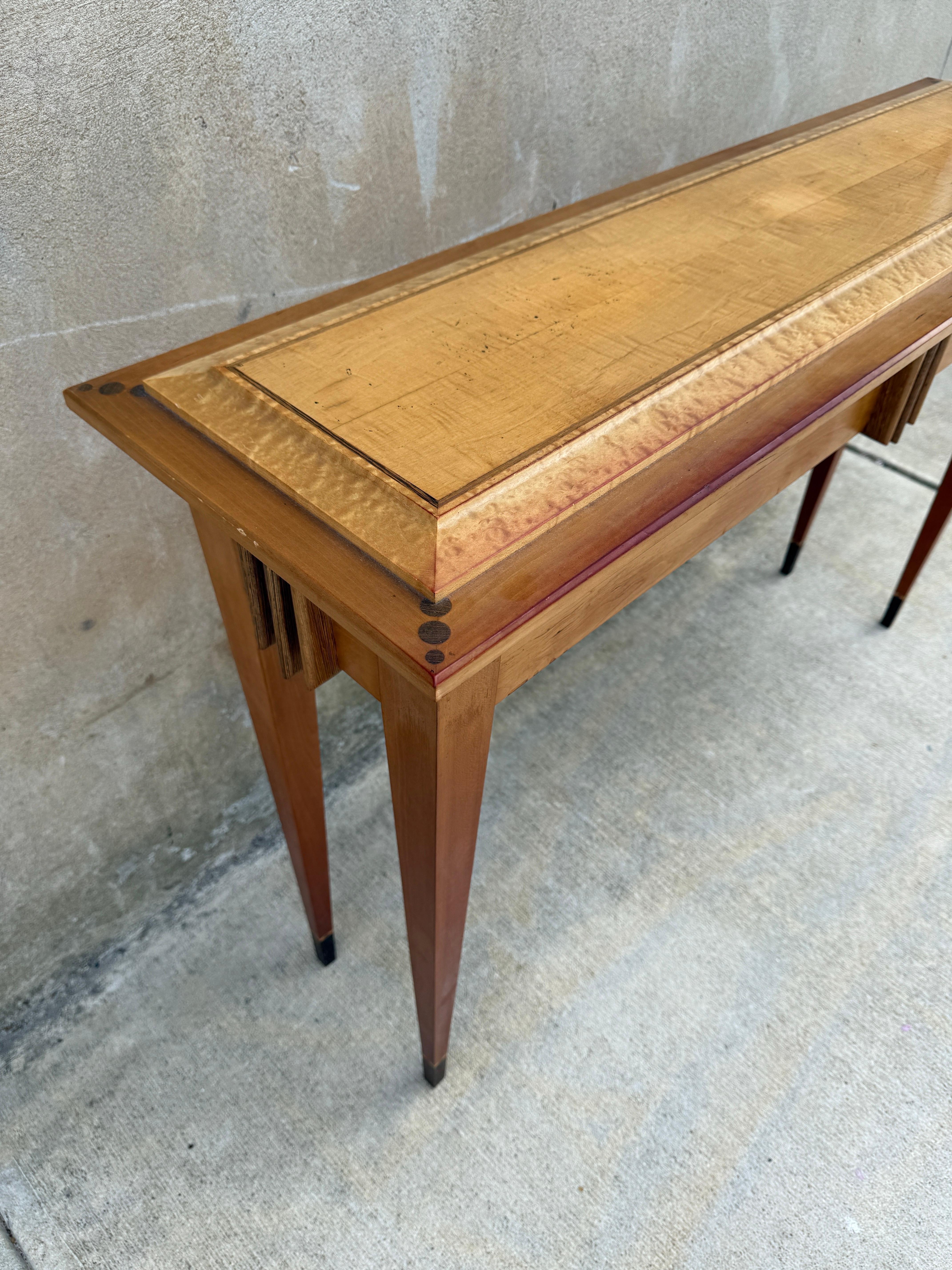 20th Century Ron Puckett Custom Made Console Table NYC 1980’s For Sale