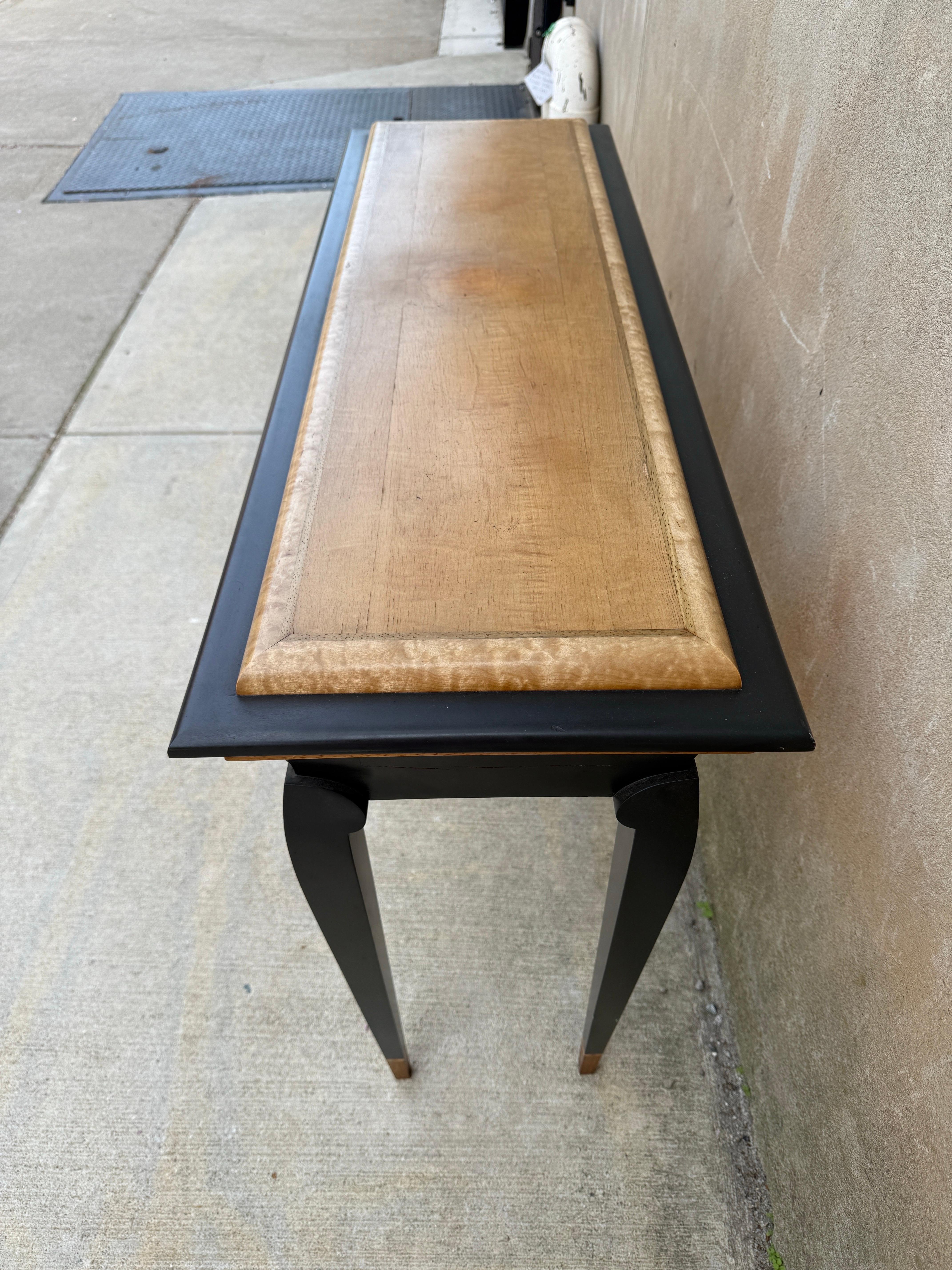 Wood Ron Puckett Custom Made Console Table NYC 1980’s For Sale