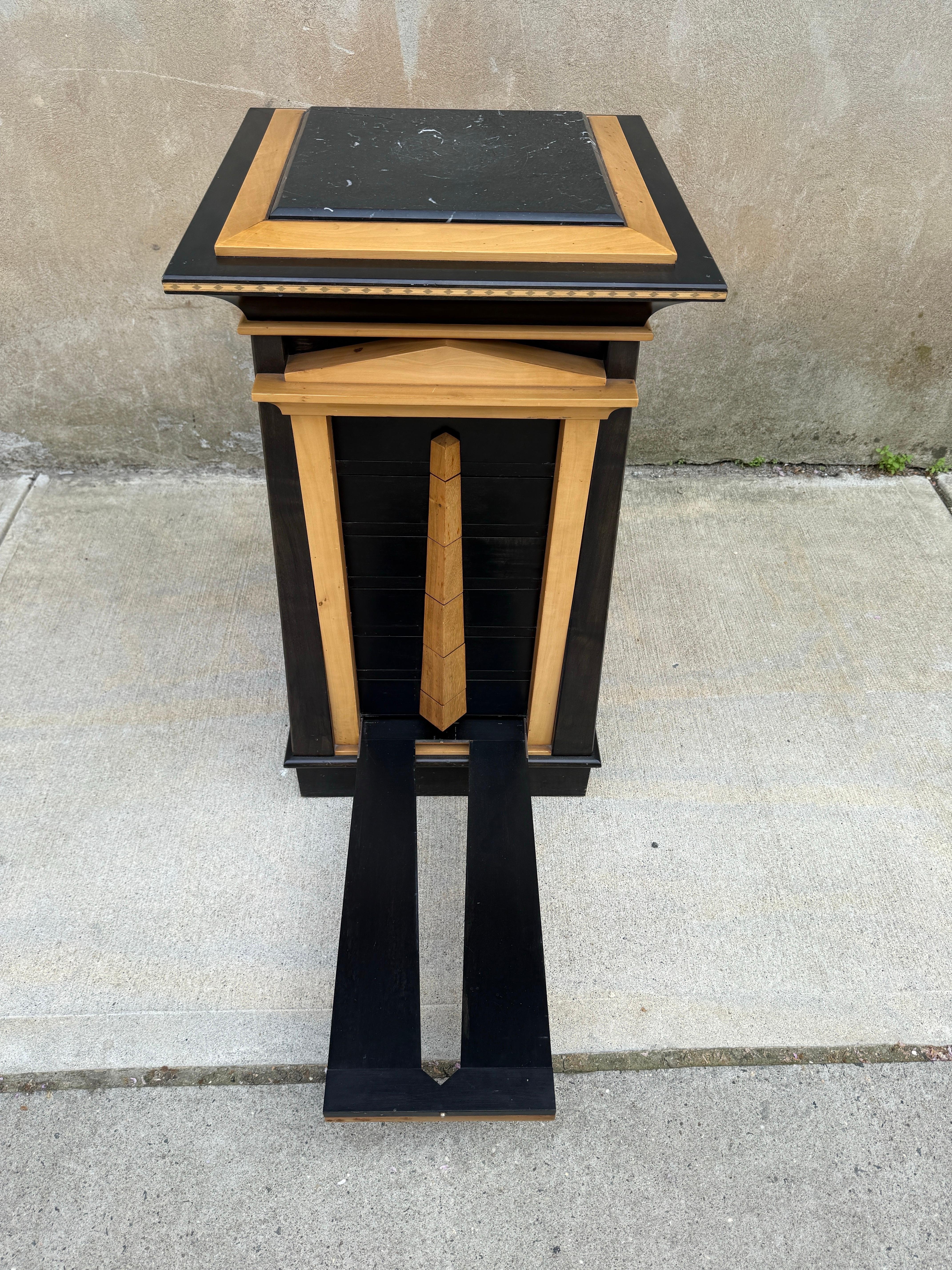 Ron Puckett Custom Made Pedestal Cabinet Table NYC 1980’s For Sale 6