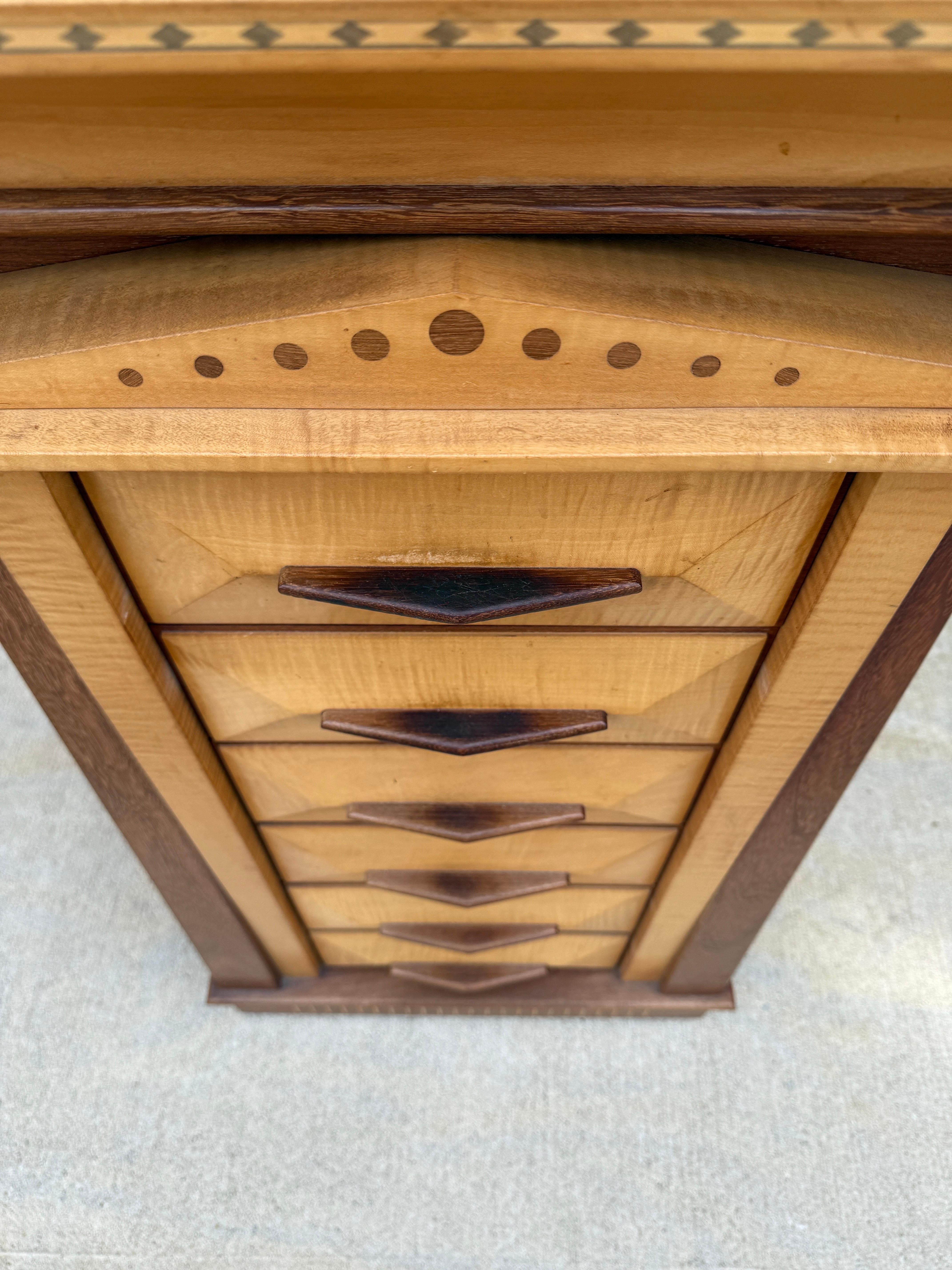 Ron Puckett Custom Made Pedestal Cabinet Table NYC 1980’s For Sale 6