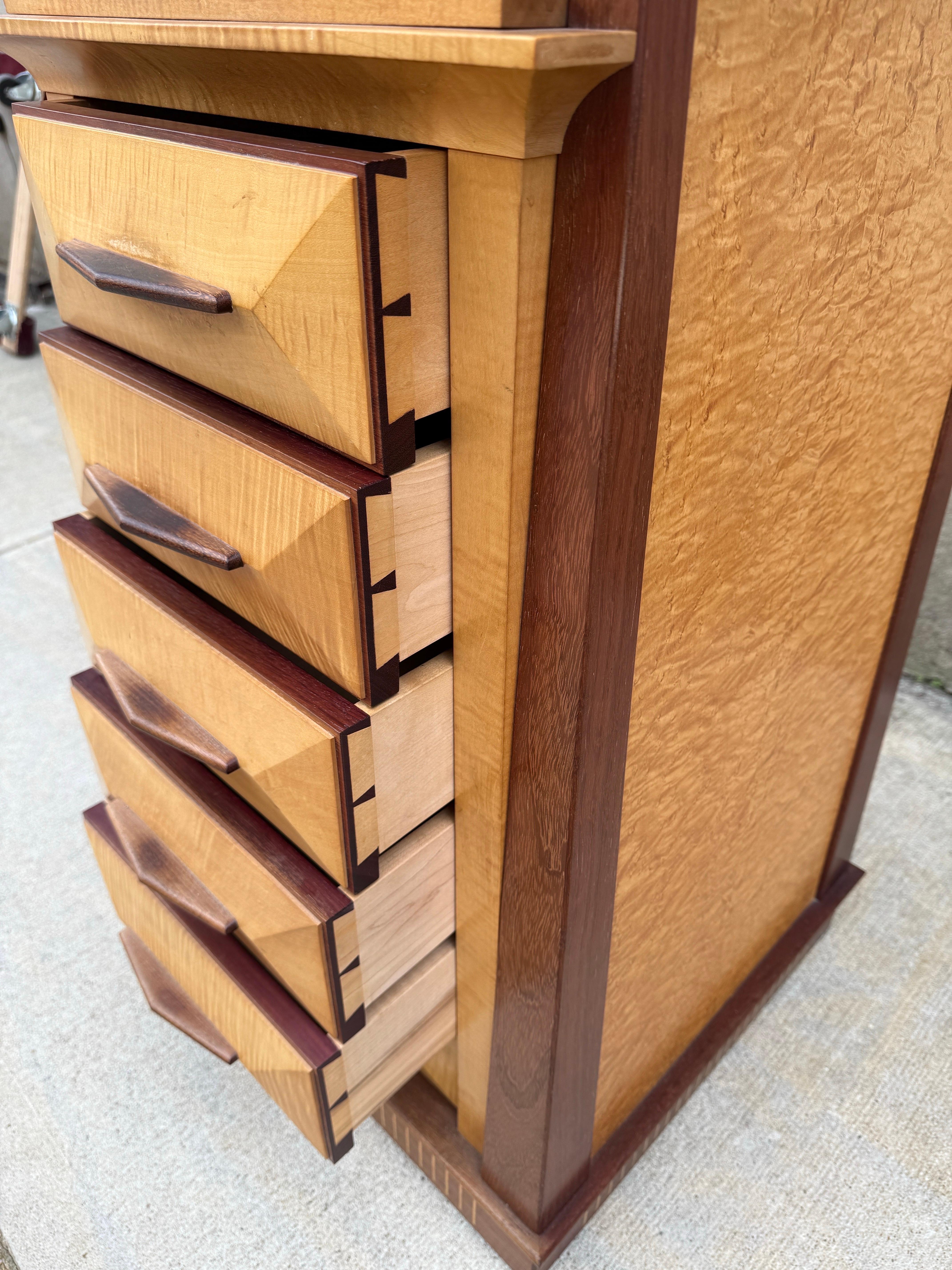 Ron Puckett Custom Made Pedestal Cabinet Table NYC 1980’s For Sale 7