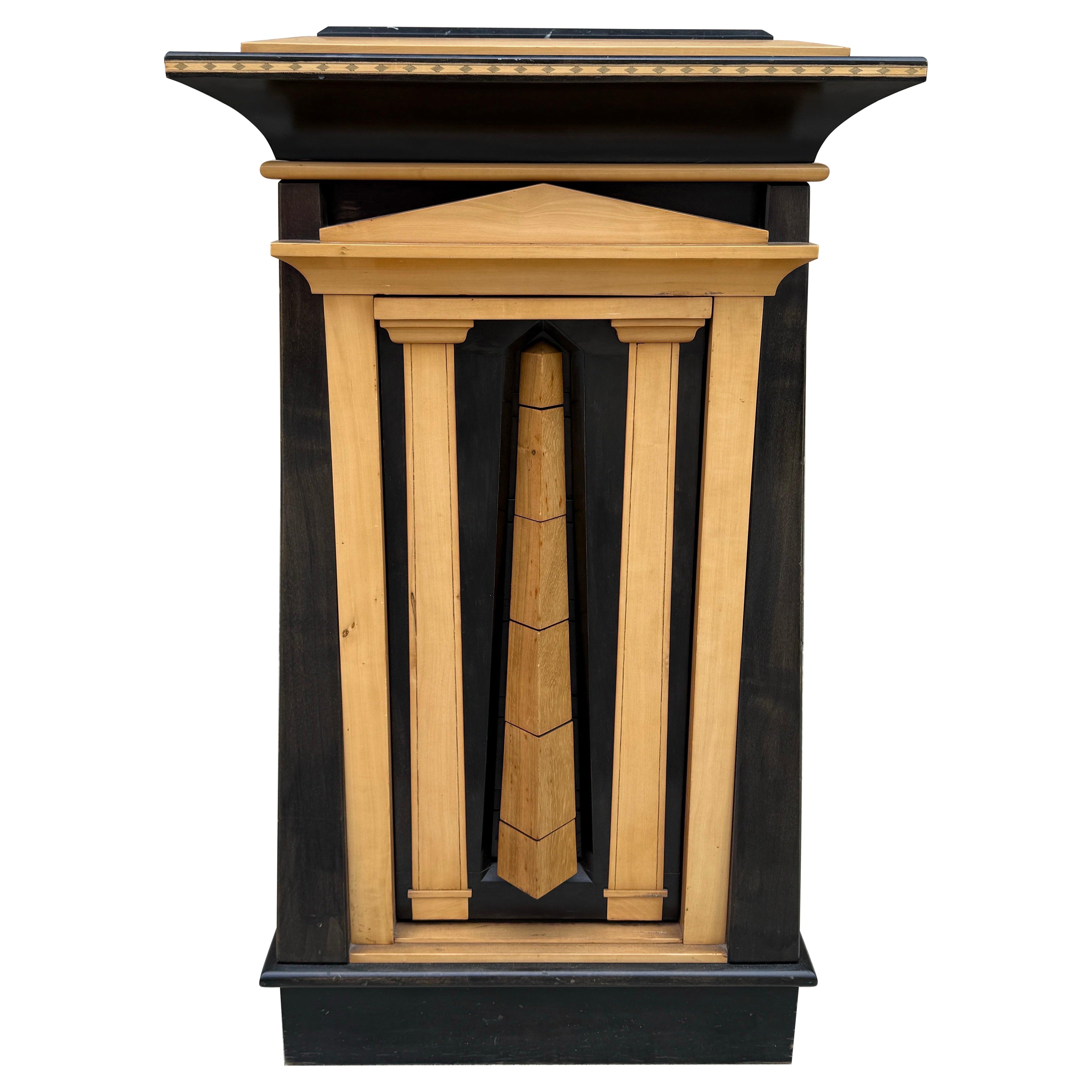 Ron Puckett Custom Made Pedestal Cabinet Table NYC 1980’s